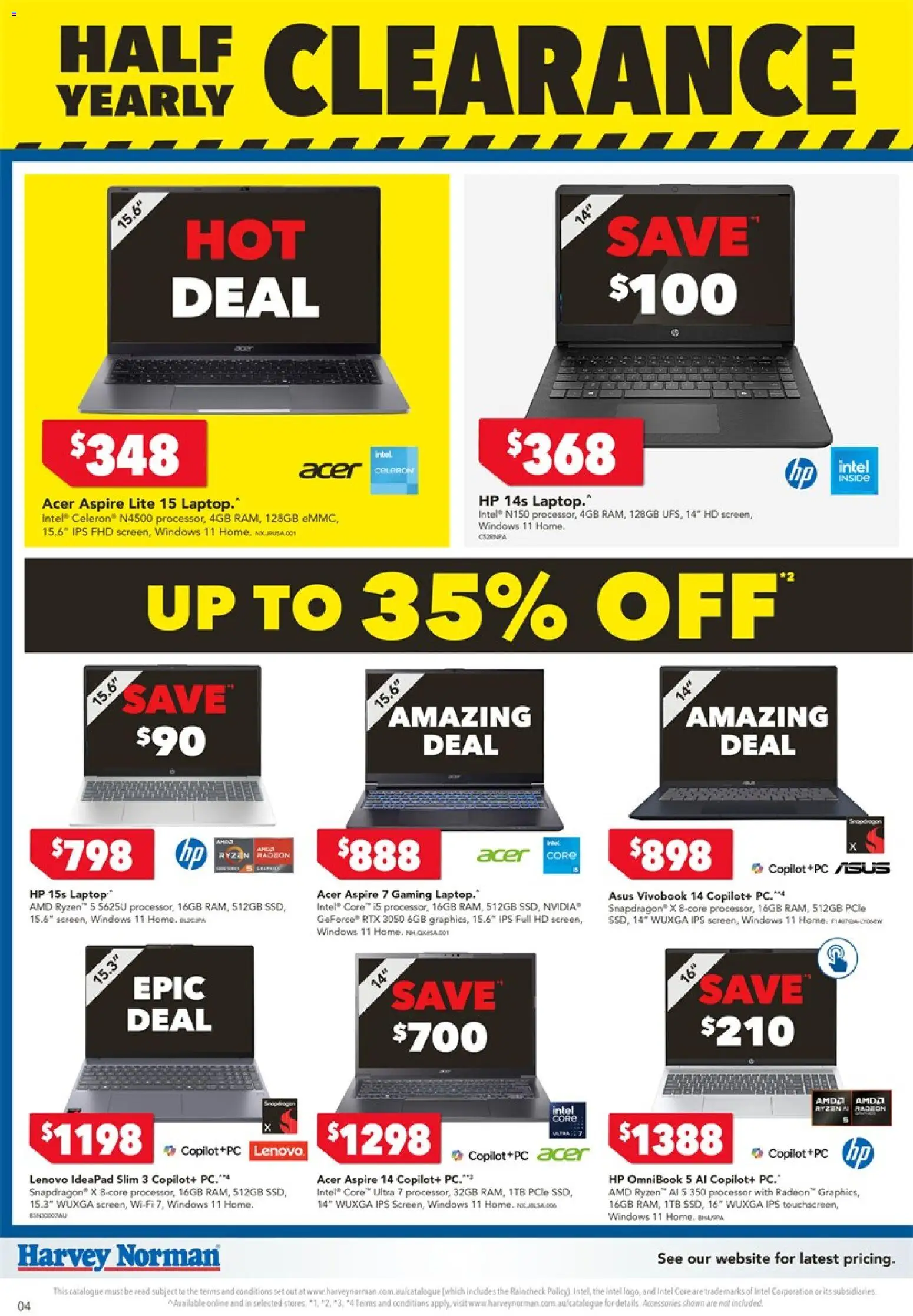 Harvey Norman catalogue - valid from 03.01.2026 | Page: 4 | Products: Accessories, Pc, Laptop