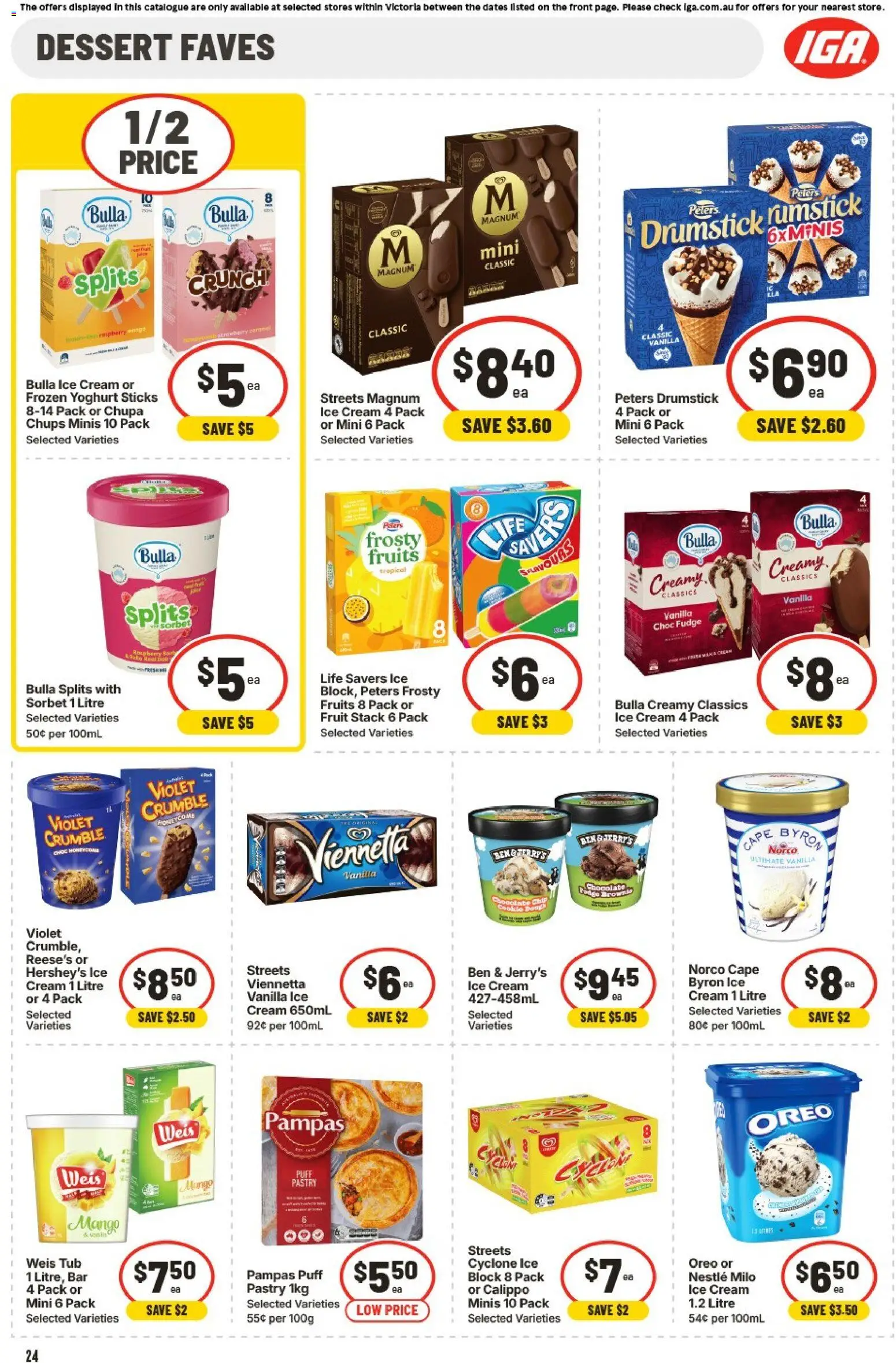 IGA catalogue - valid from 24.12.2025 | Page: 27 | Products: Chocolate, Ice cream, Fruits, Mango
