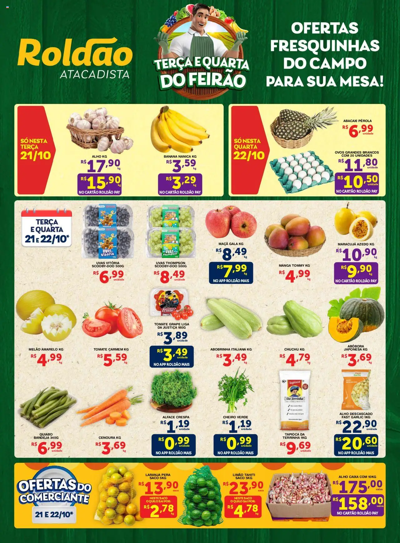 Roldão Folheto - válido de 21.10.2025 | Página: 1 | Produtos: Chuchu, Abobrinha, Quiabo, Caixa