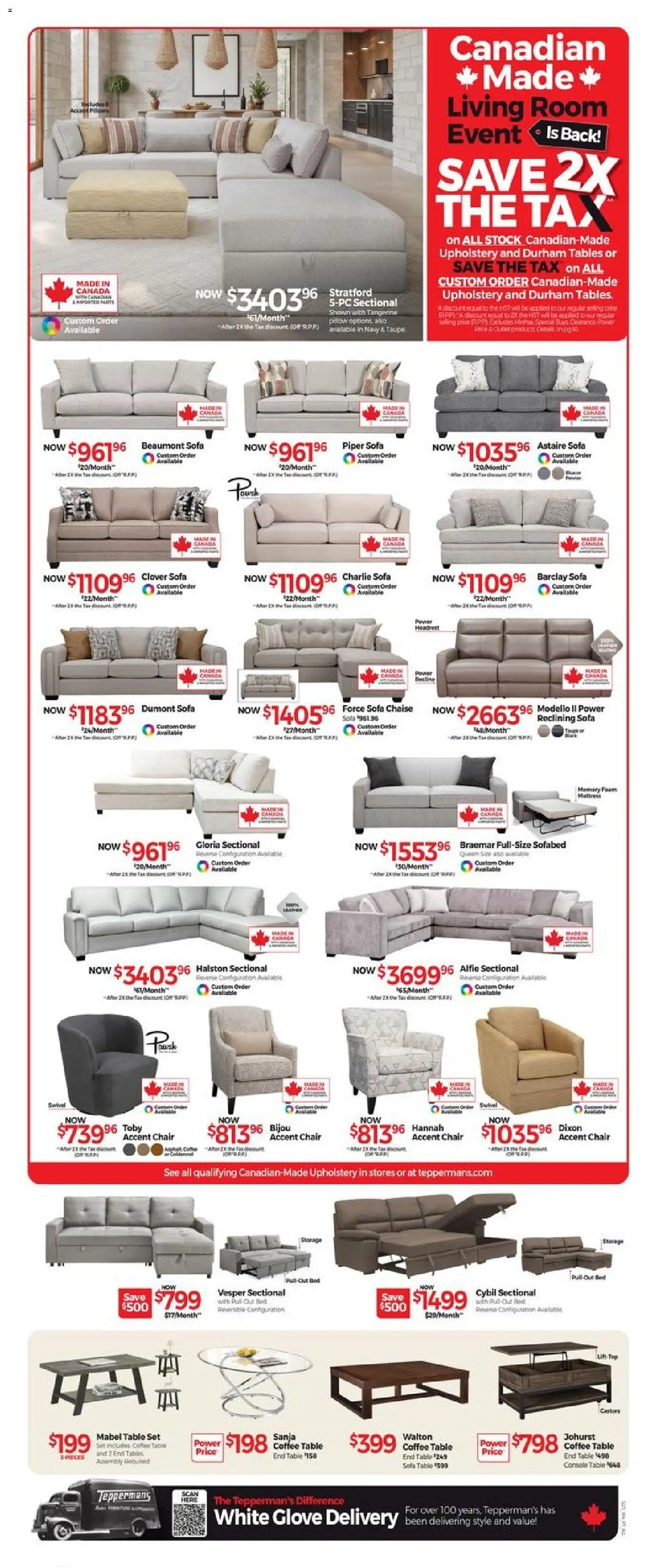 Tepperman's flyer valid from 26.12.2025 | Page: 9 | Products: Bed, Sofa, Table, Coffee