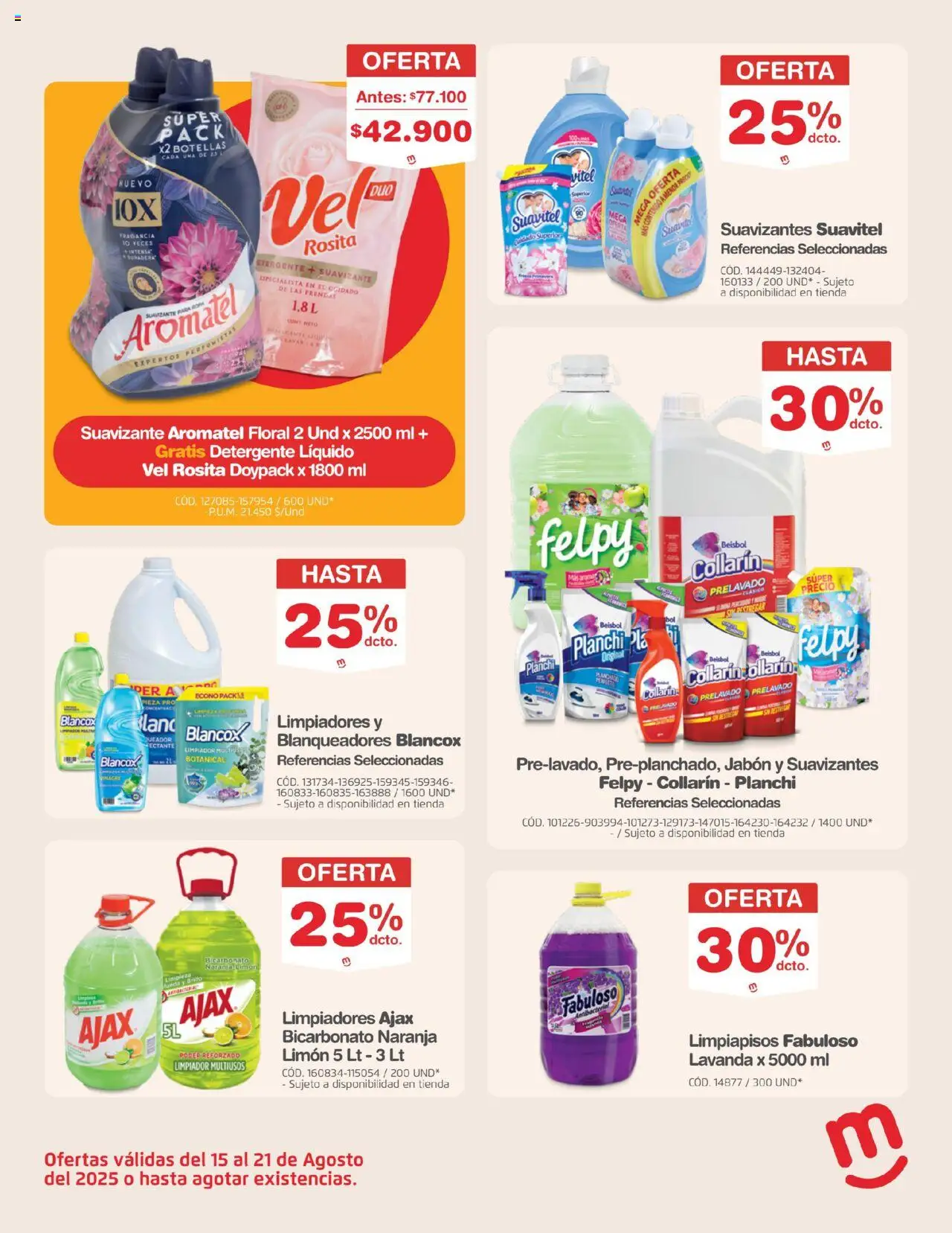 Makro revista - valida desde el 15.08.2025 | Página: 29 | Productos: Suavizante, Limpiador, Fragancia, Jabón