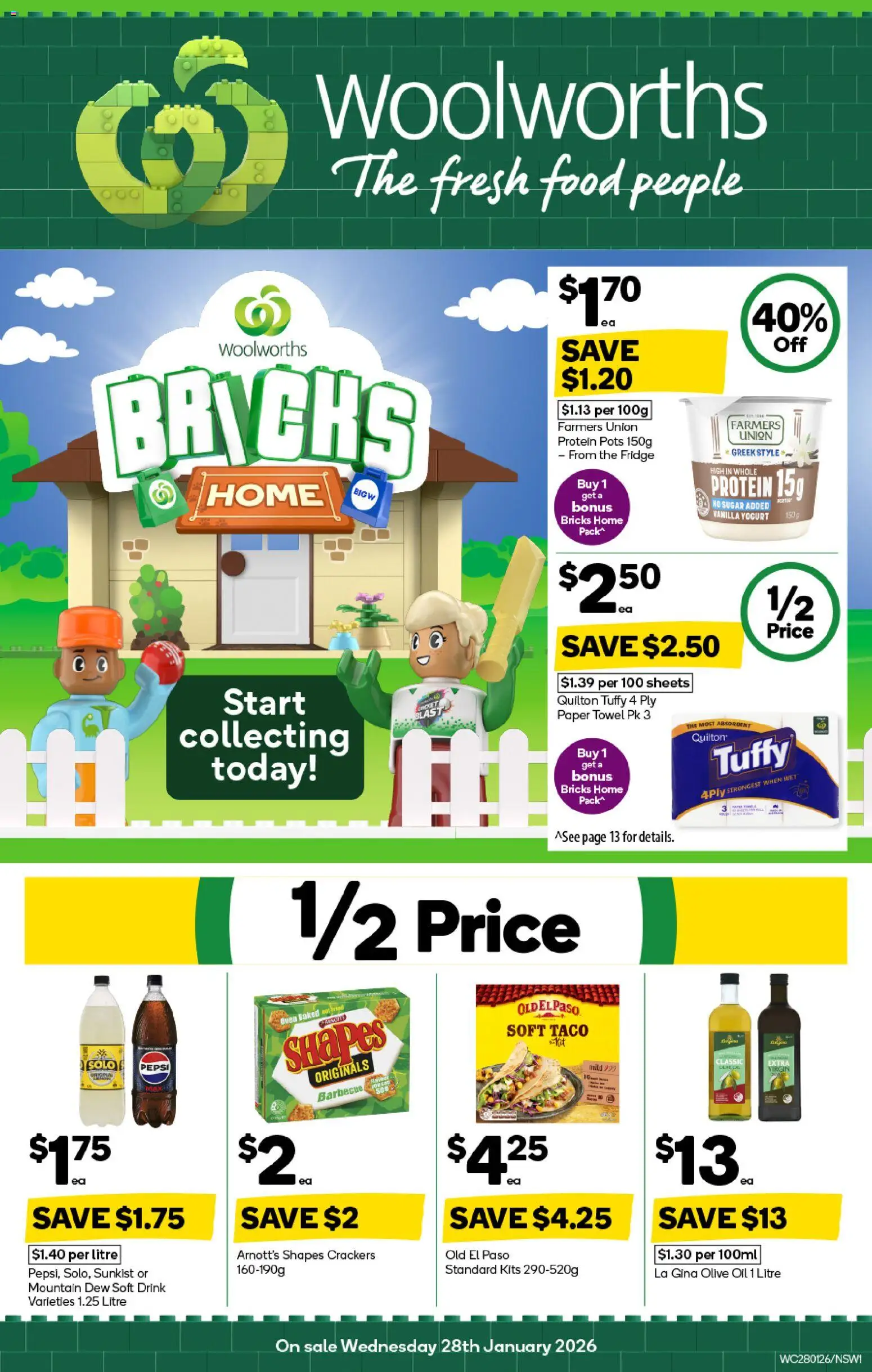 Woolworths catalogue - valid from 28.01.2026 | Page: 1 | Products: Kits, Oil, Fridge, Oven