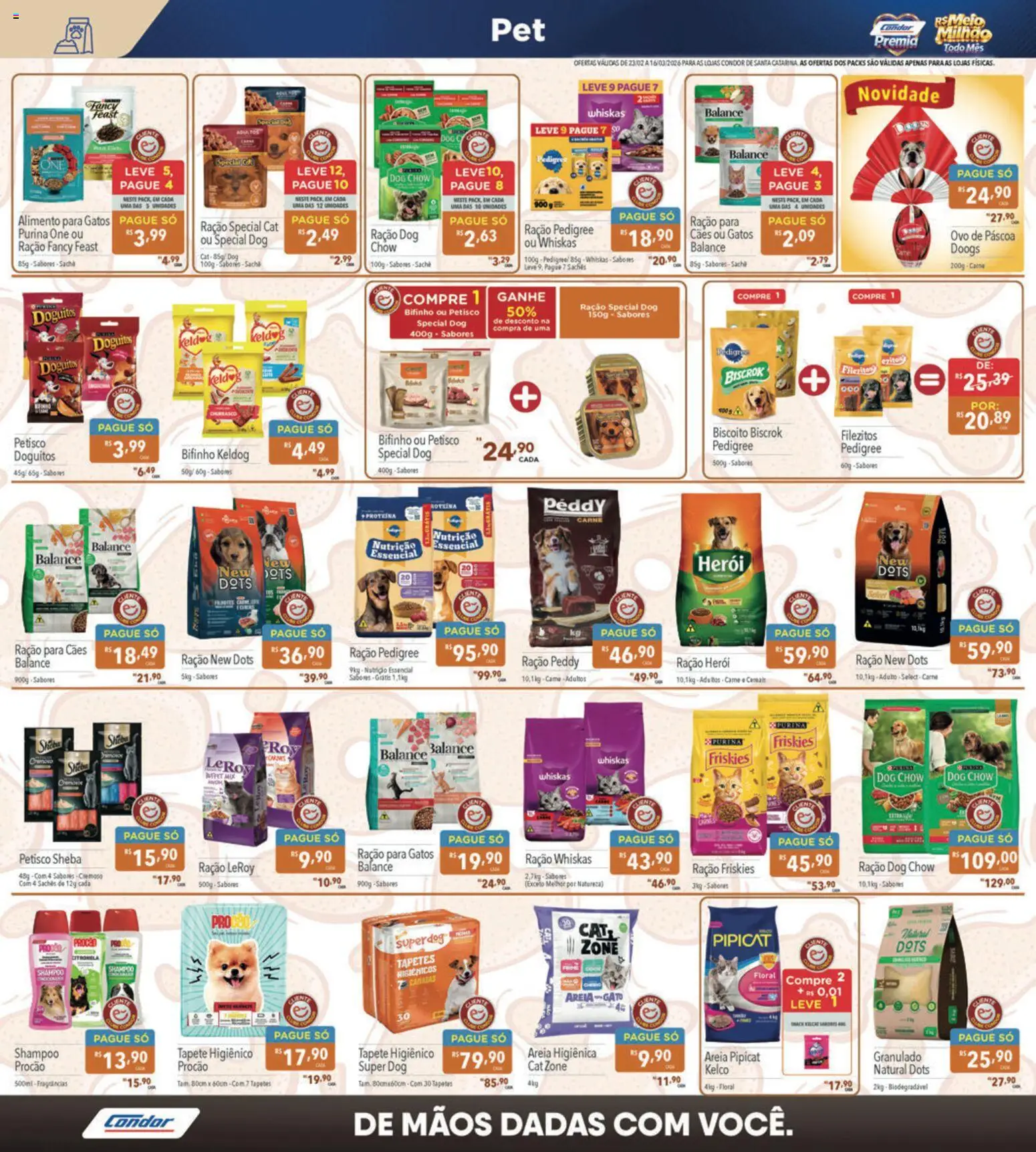 Supermercados Condor Folheto - válido de 23.02.2026 | Página: 26 | Produtos: Ovo de páscoa, Biscoito, Tapete, Carne