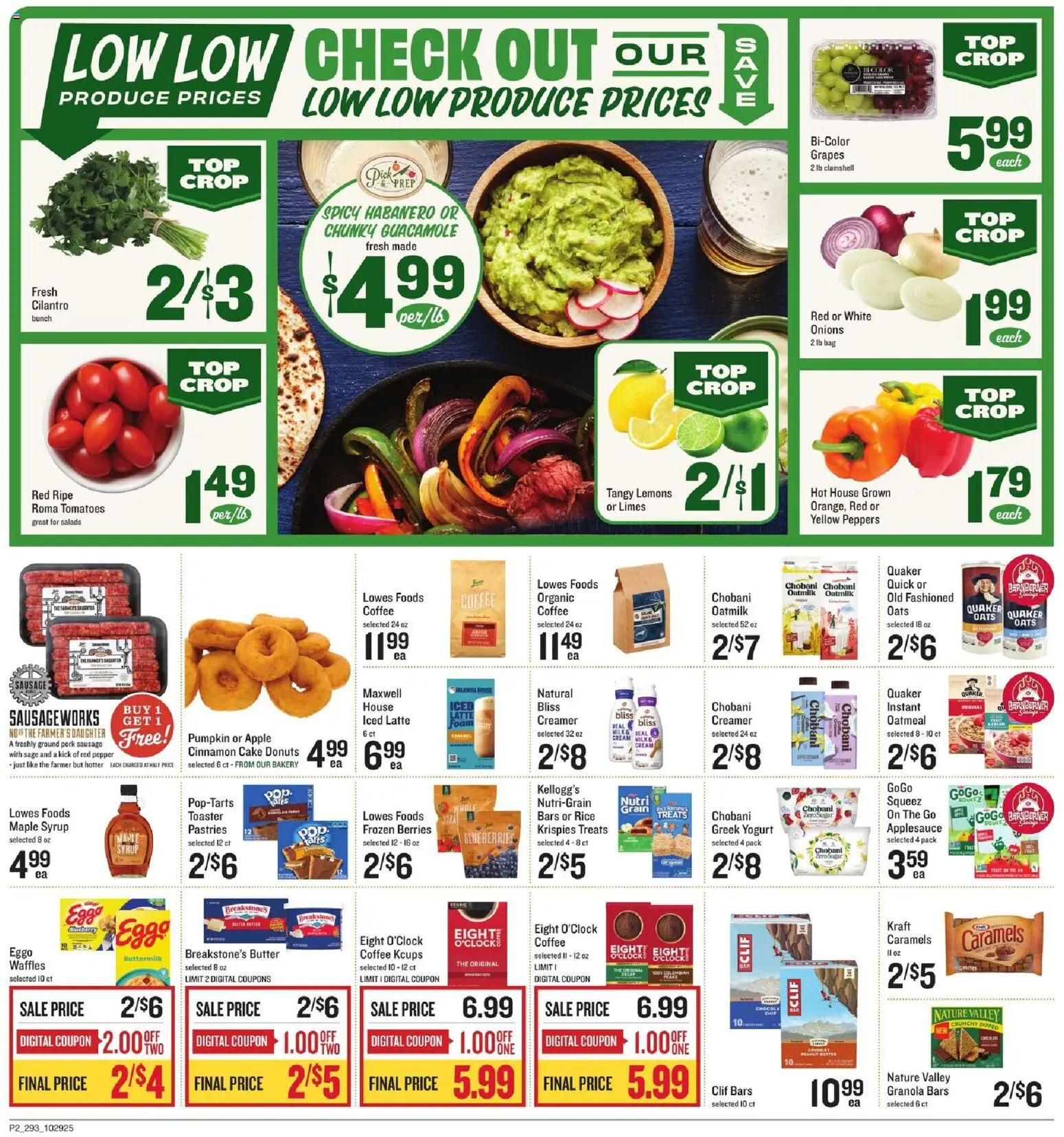 Lowes Foods Weekly Ad - SC - valid from 29.10.2025 | Page: 2 | Products: Berries, Butter, Sugar, Pumpkin