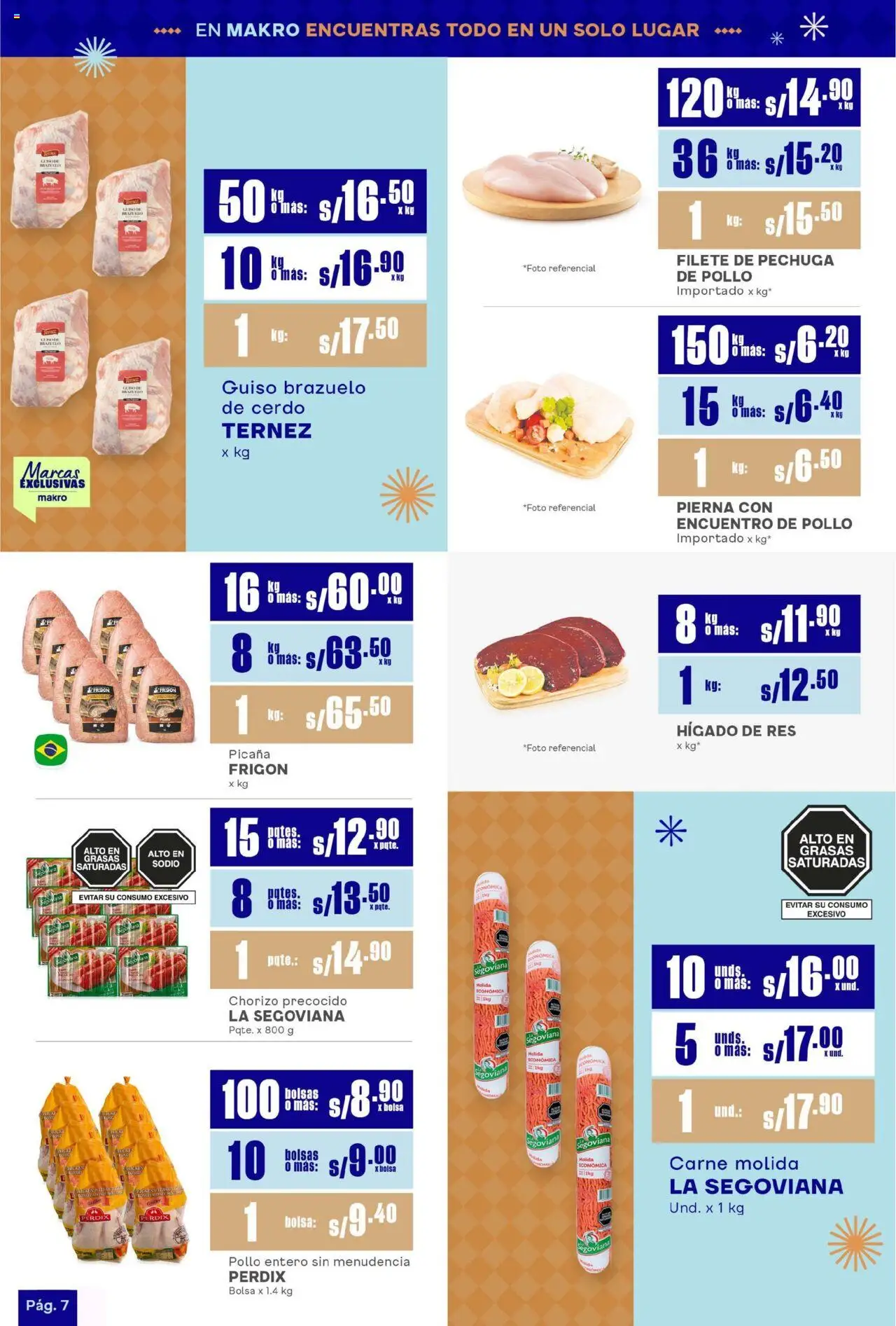 Catálogo Makro válido desde 14.08.2025 | Página: 7 | Productos: Cerdo, Bolsa