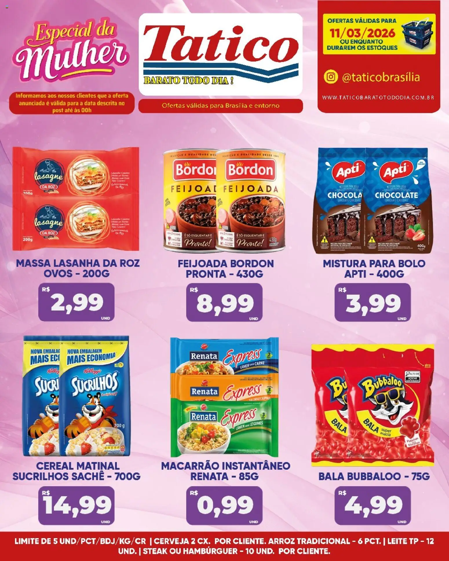 Tatico Folheto - válido de 11.03.2026 | Página: 4 | Produtos: Ovos, Arroz, Massa, Bolo