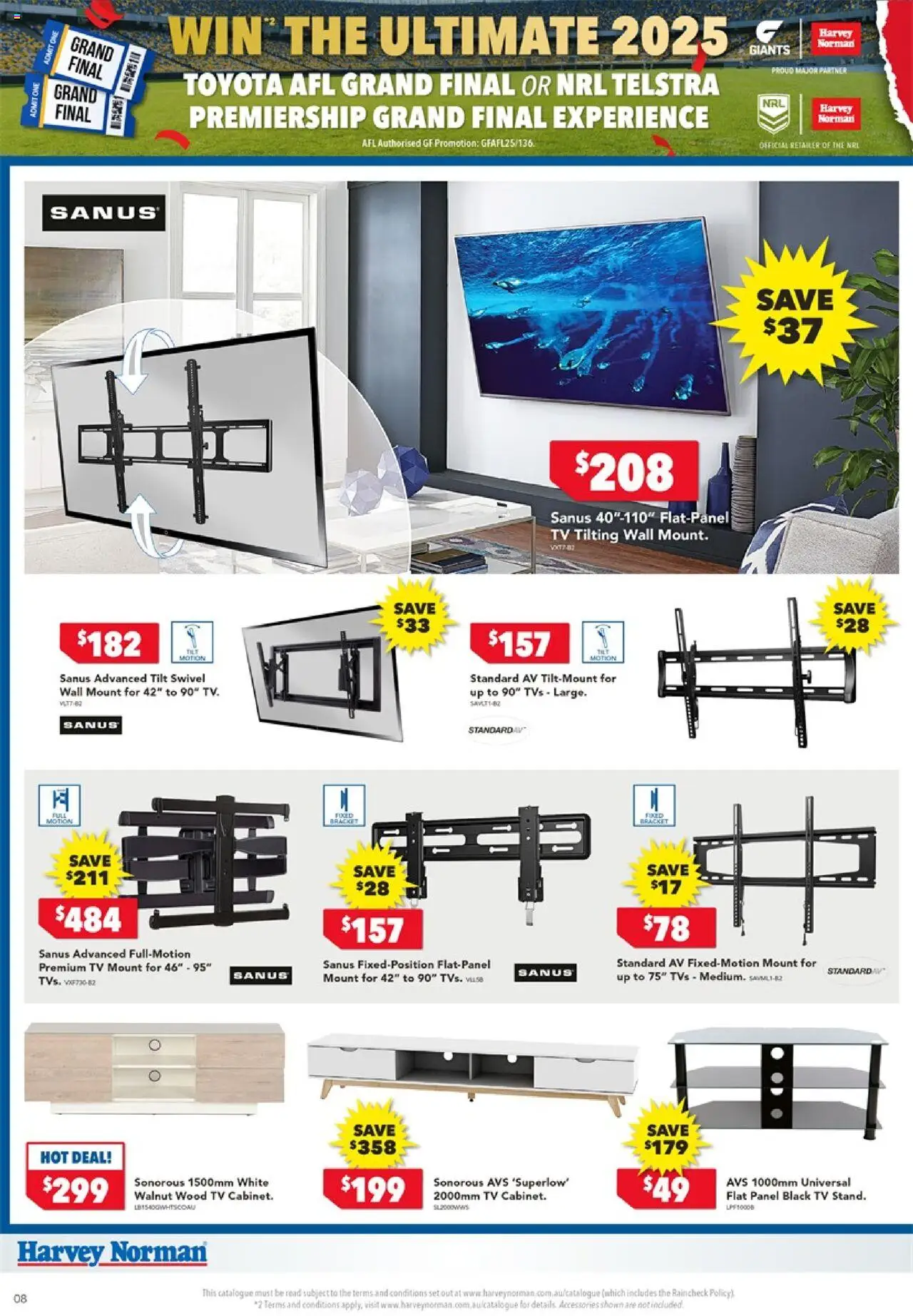 Harvey Norman catalogue - valid from 11.09.2025 | Page: 8 | Products: Wood, Accessories, Tv