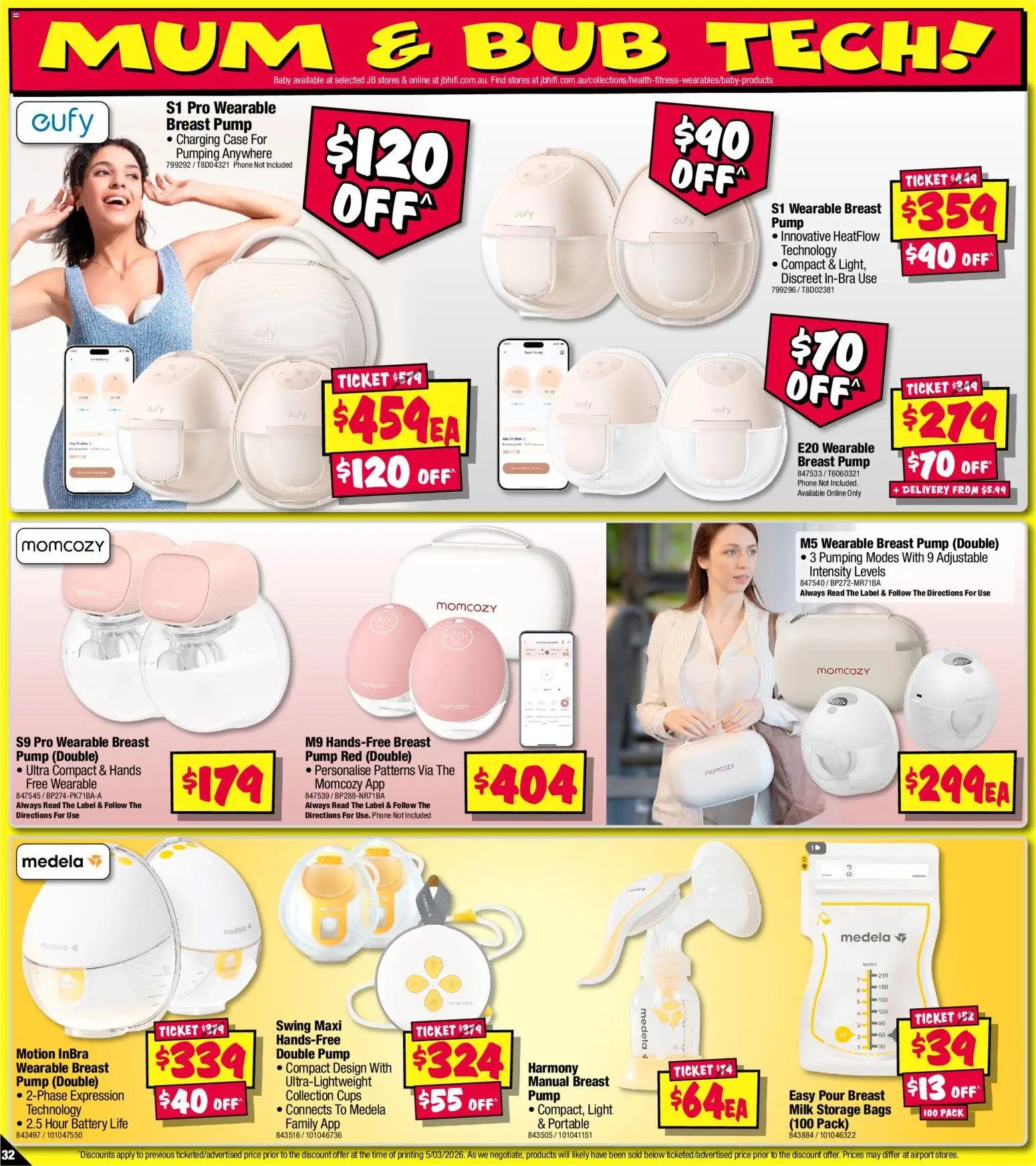 JB Hi-Fi catalogue - valid from 19.03.2026 | Page: 32 | Products: Cups, Battery, Milk, Phone