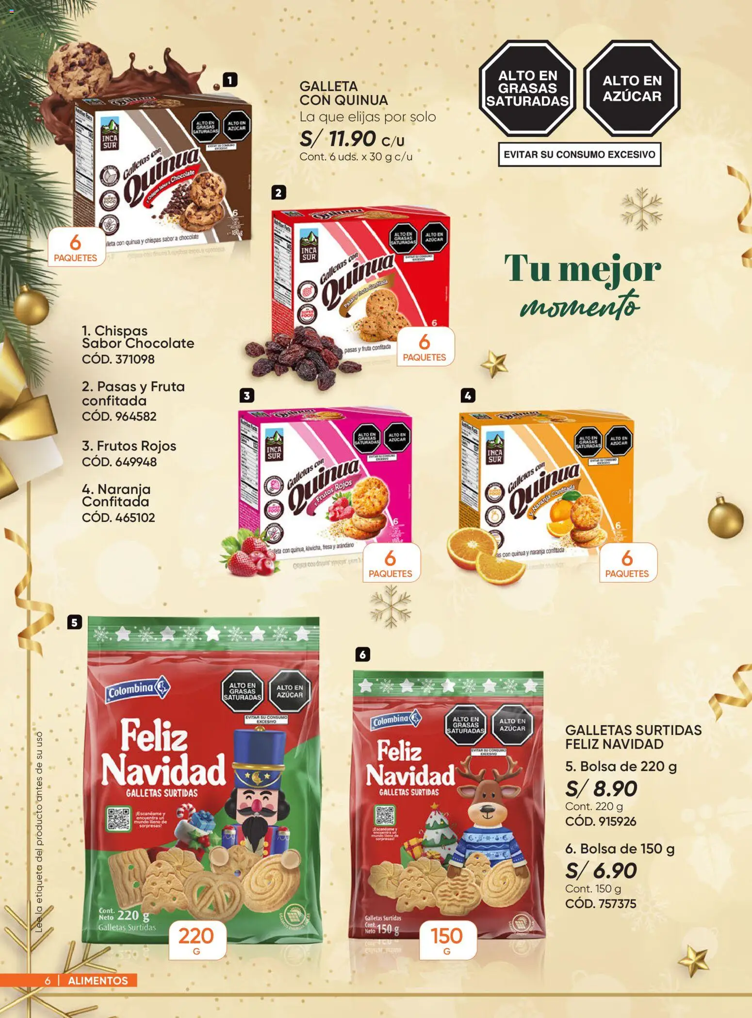 Catálogo Azzorti válido desde 03.11.2025 | Página: 6 | Productos: Chocolate, Galletas, Bolsa