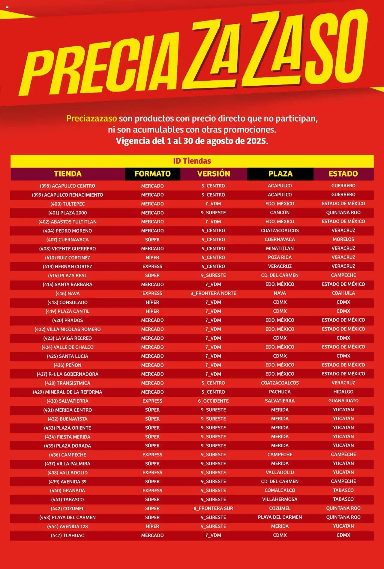 Nuevas ofertas de Soriana válidas en toda la República Mexicana desde el 01.08.2025. ¡Encuentra las mejores ofertas en Soriana - Catálogo Preciazazaso Mercado Nacional! | Página: 257 | Productos: Viga