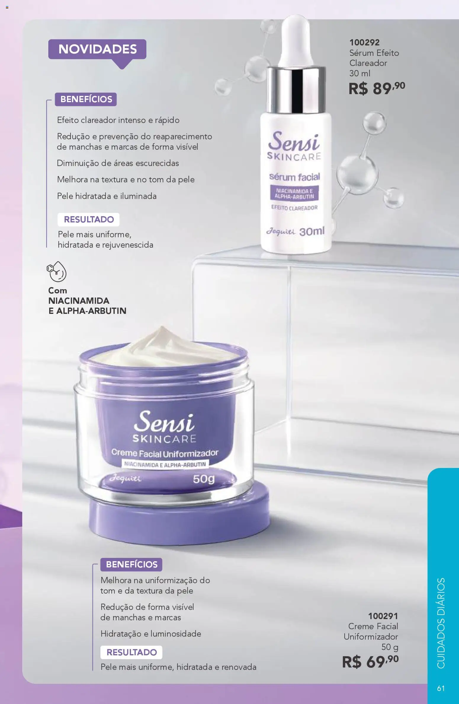 Jequiti Folheto - válido de 24.10.2025 | Página: 61 | Produtos: Sérum, Creme