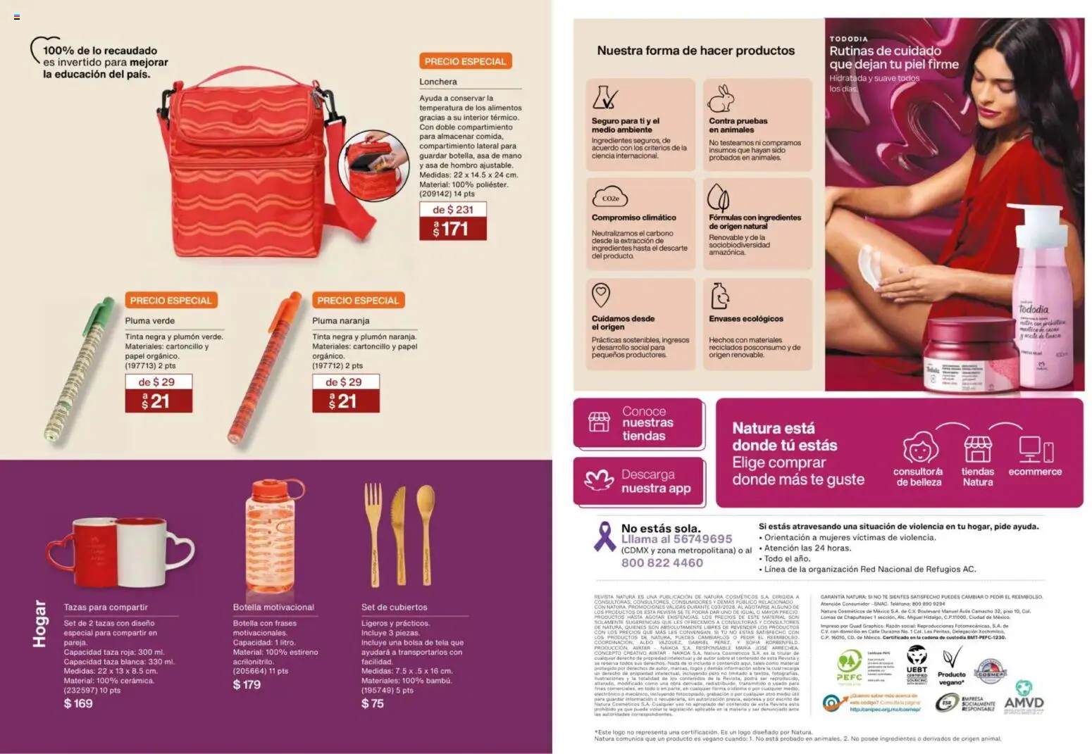 Nuevas ofertas de Natura válidas en toda la República Mexicana desde el 30.01.2026. ¡Encuentra las mejores ofertas en Natura campaña 3 2026! | Página: 158 | Productos: Taza, Durazno, Bolsa, Sobre