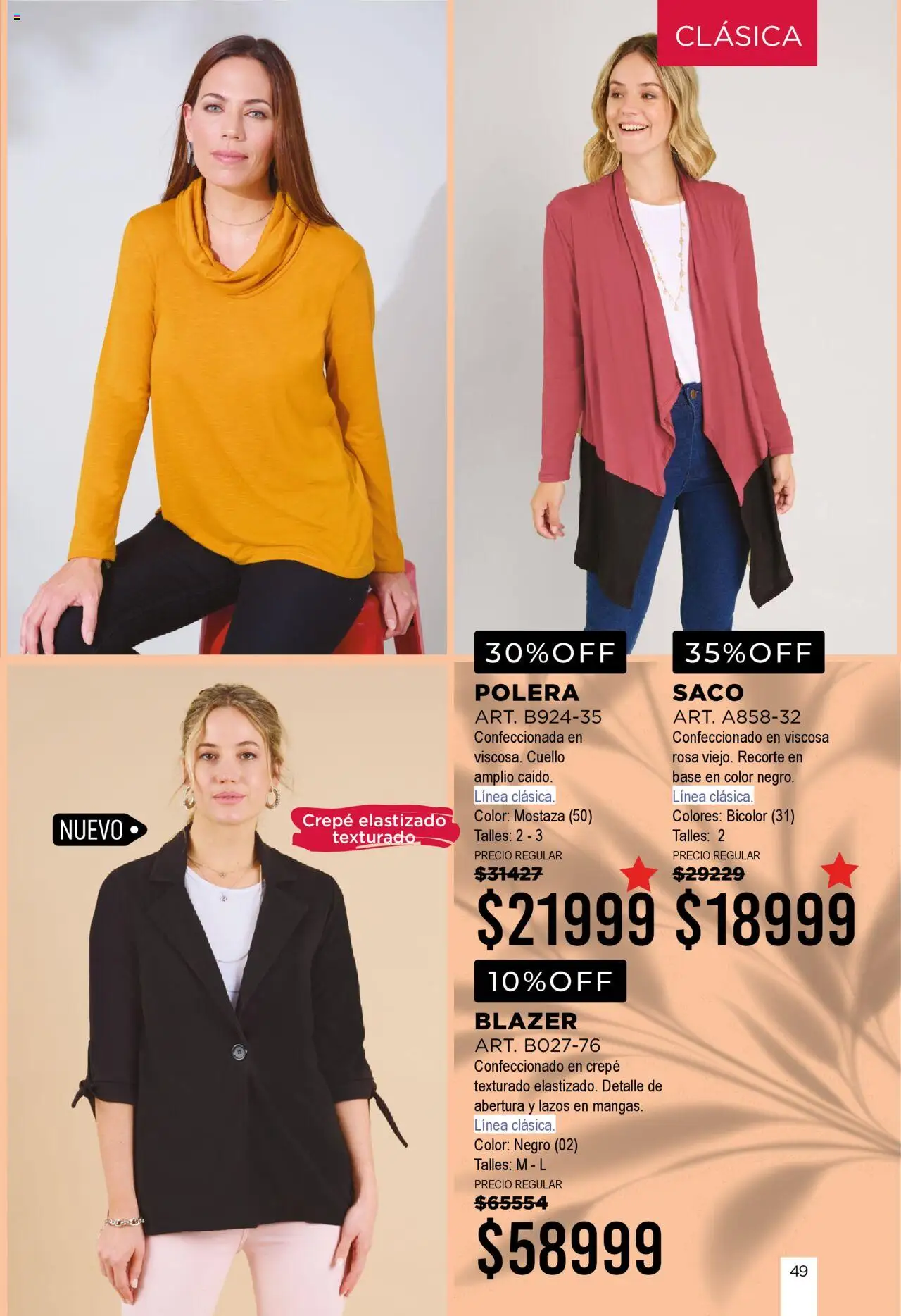 Juana Bonita catálogo │ válido desde el 07.05.2025 | Página: 49 | Productos: Blazer, Polera, Mostaza