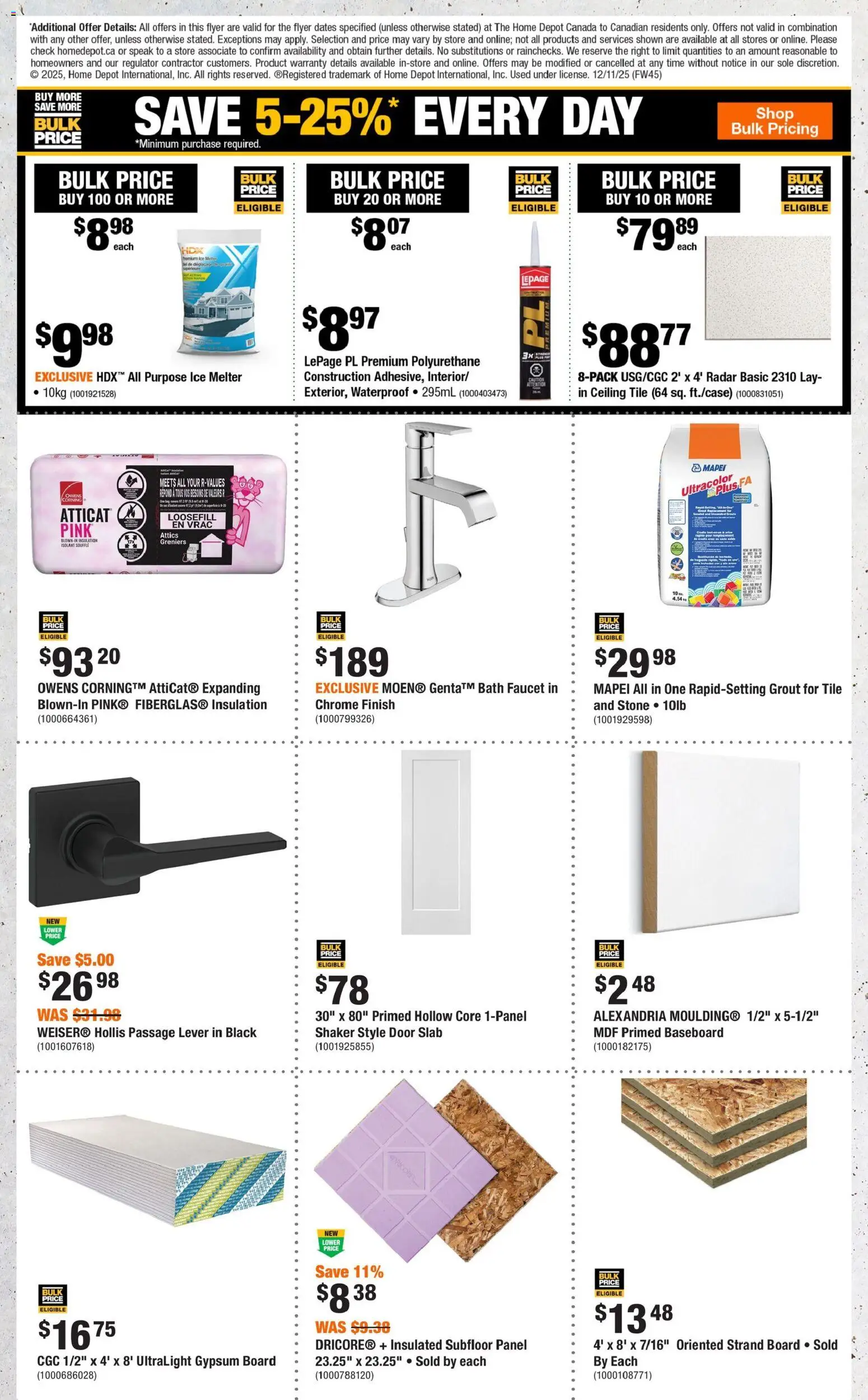 Home Depot flyer valid from 11.12.2025 | Page: 8 | Products: Bath