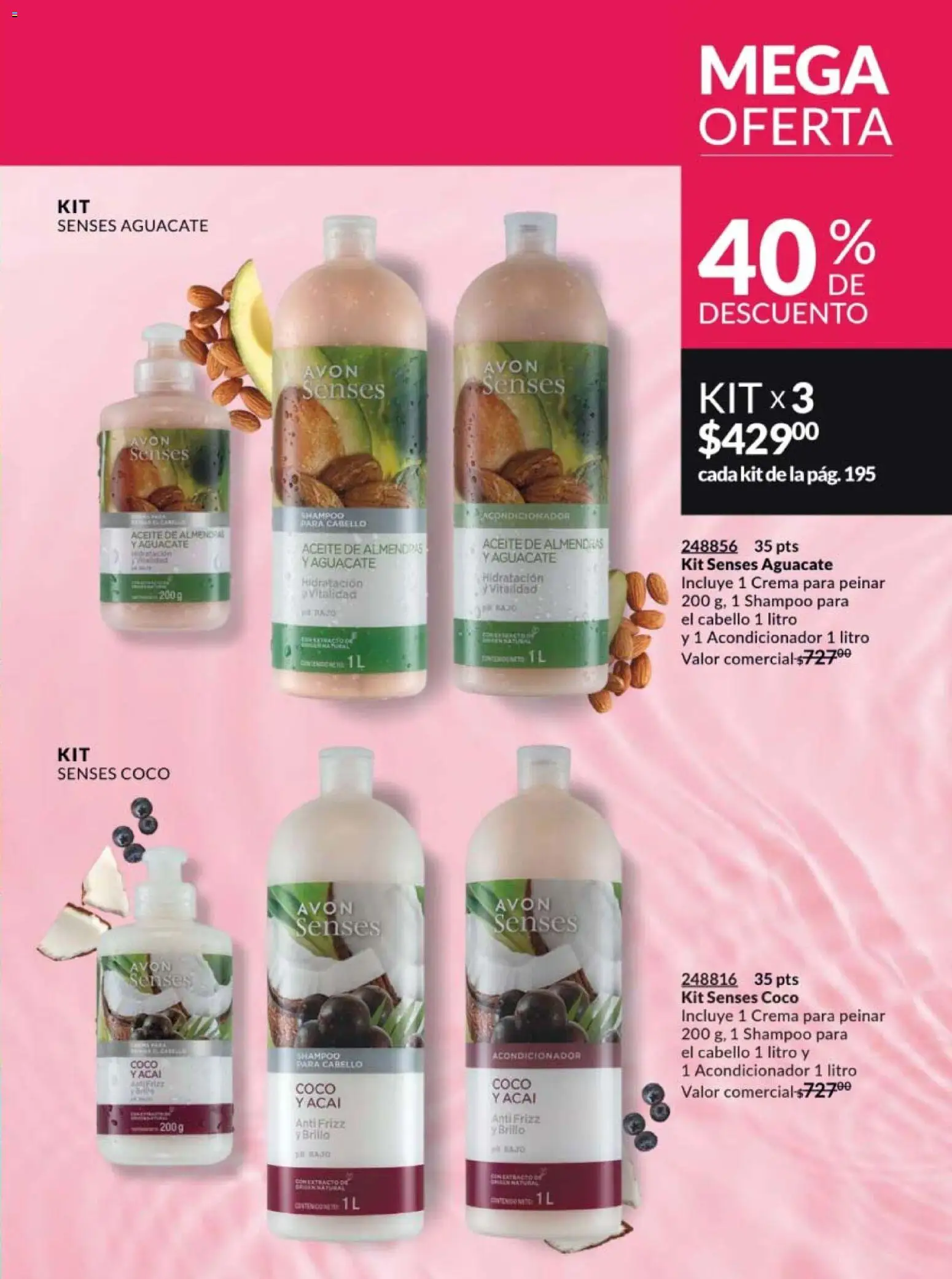 Nuevas ofertas de AVON válidas en toda la República Mexicana desde el 13.03.2026. ¡Encuentra las mejores ofertas en AVON campaña 5 2026! | Página: 195 | Productos: Almendras, Crema, Brillo, Aguacate