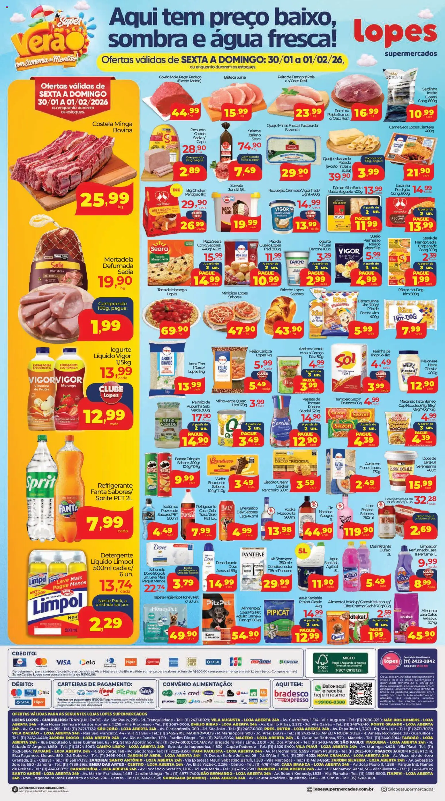 Lopes Supermercados Folheto - válido de 30.01.2026 | Página: 2 | Produtos: Desodorante, Pão, Flocos, Refrigerante