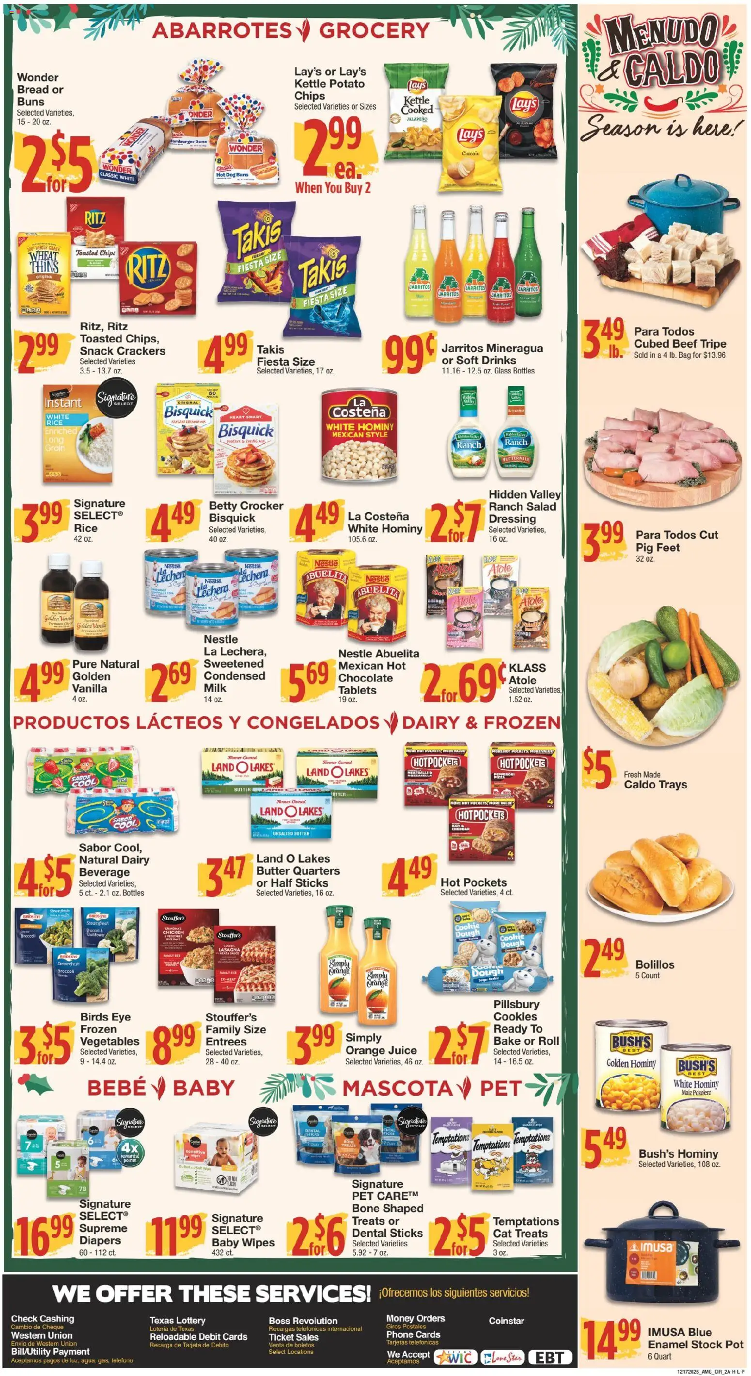 United Supermarkets Ad - valid from 16.12.2025 | Page: 2 | Products: Broccoli, Cookies, Salad, Kettle