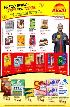 Assaí Atacadista Folheto - válido de 28.07.2025 | Página: 1 | Produtos: Espaguete, Perfume, Nescau, Mistura para bolo