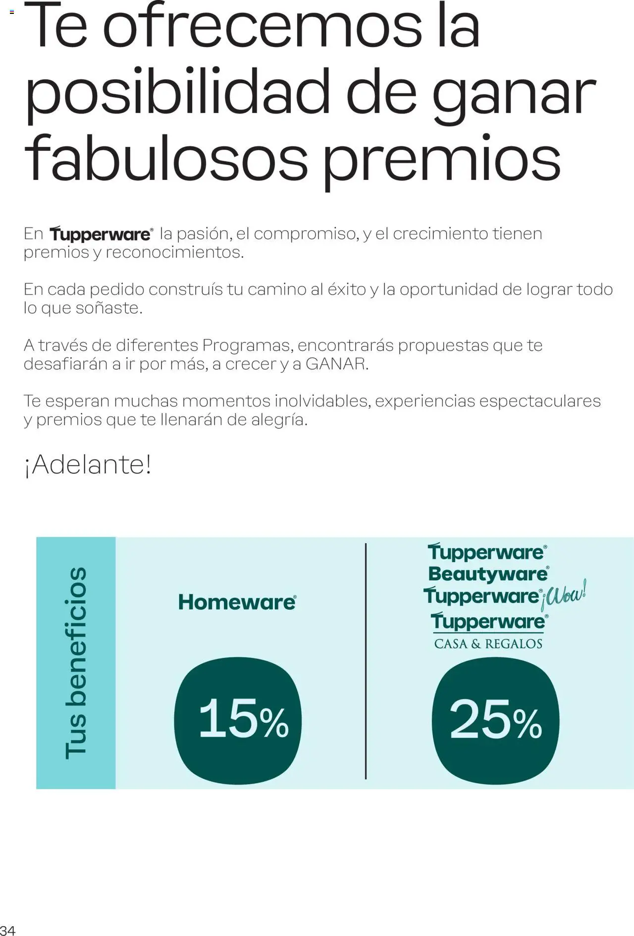 Tupperware - Manual de Bienvenida │ válido desde el 15.09.2025 | Página: 34 | Productos: Té