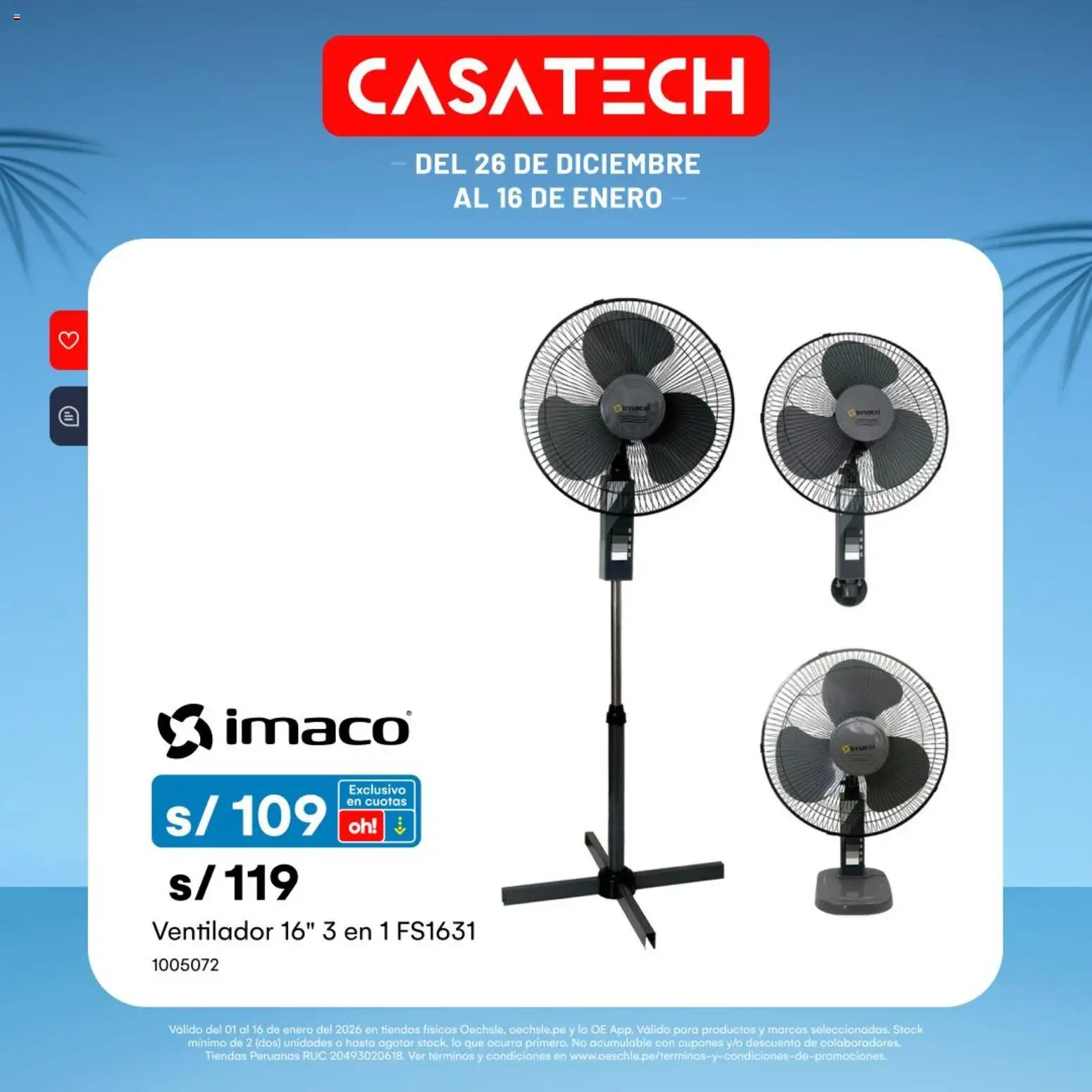 Catálogo Oechsle válido desde 26.12.2025 | Página: 1 | Productos: Ventilador