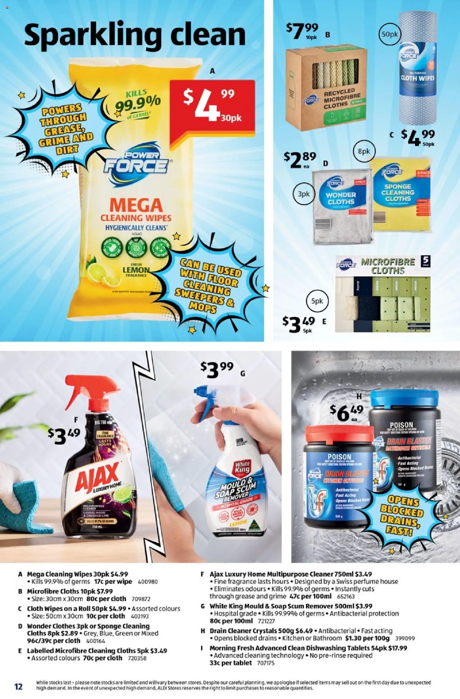 Aldi catalogue - valid from 04.03.2026 | Page: 12 | Products: Cloth, Cleaner, Lemon, Tablets