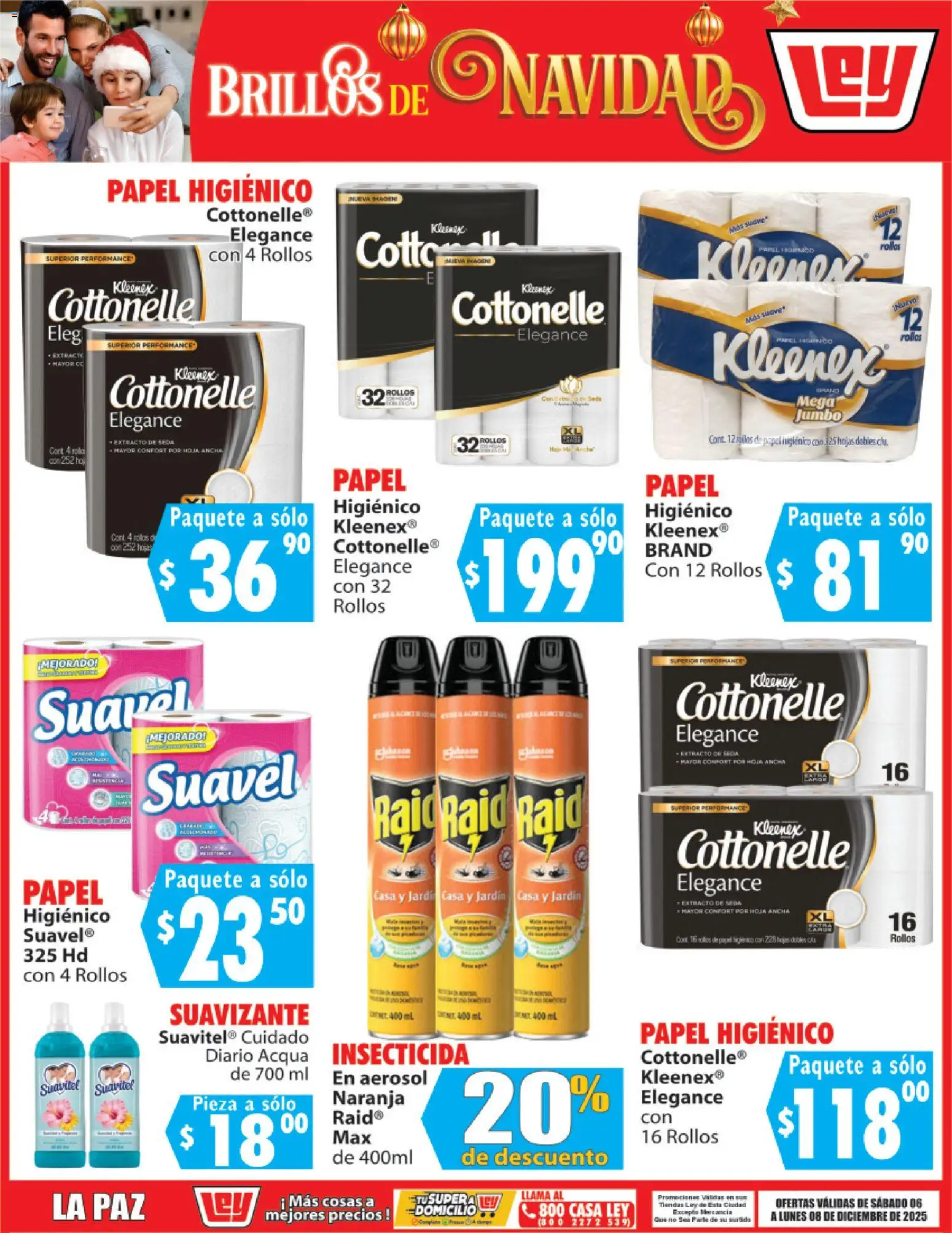 Nuevas ofertas de Casa Ley válidas en toda la República Mexicana desde el 06.12.2025. ¡Encuentra las mejores ofertas en Casa Ley folleto Brillos de Navidad! | Página: 5 | Productos: Suavizante, Papel higiénico, Insecticida