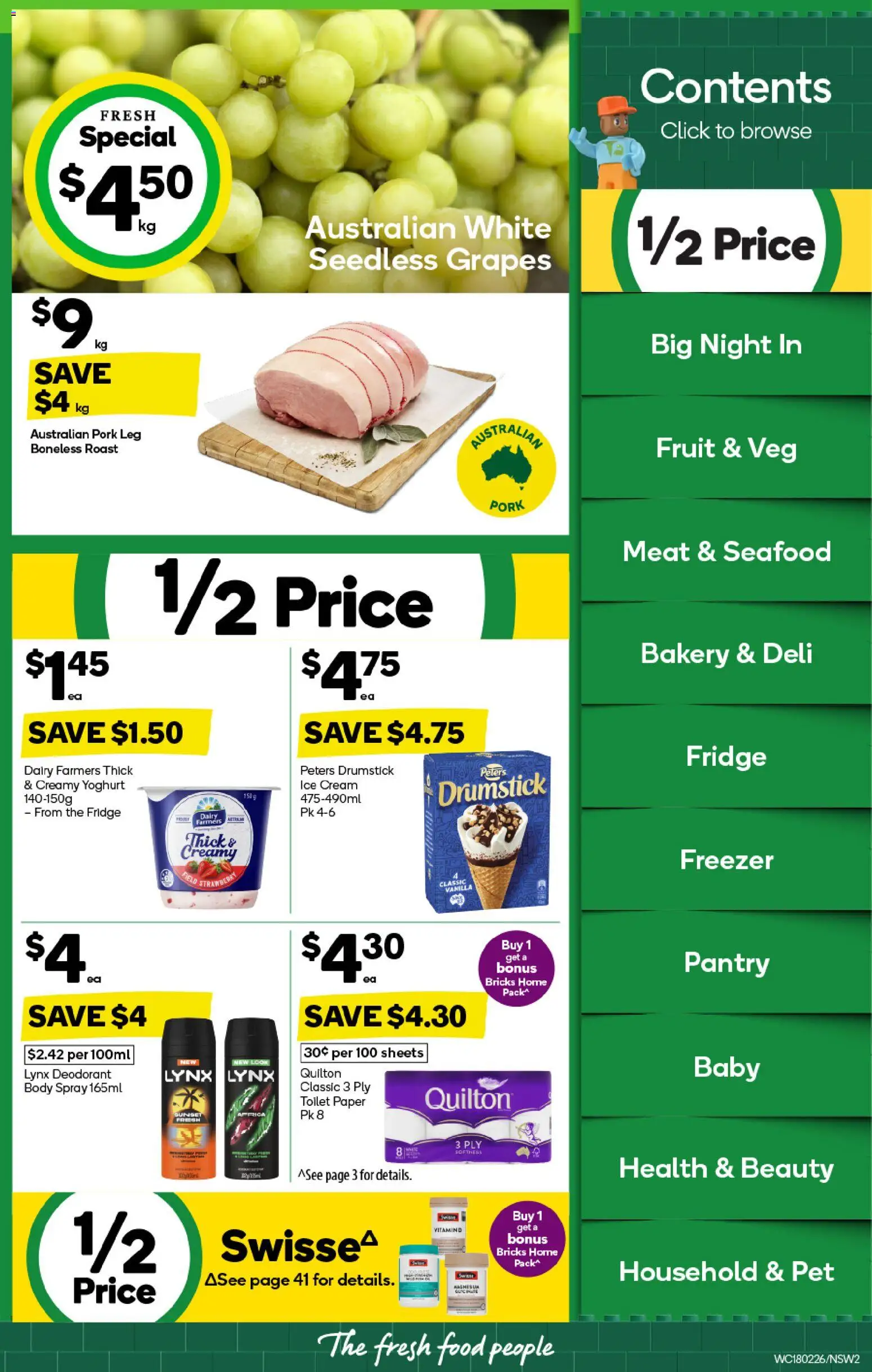 Woolworths catalogue - valid from 18.02.2026 | Page: 2 | Products: Household, Pork, Toilet paper, Seafood