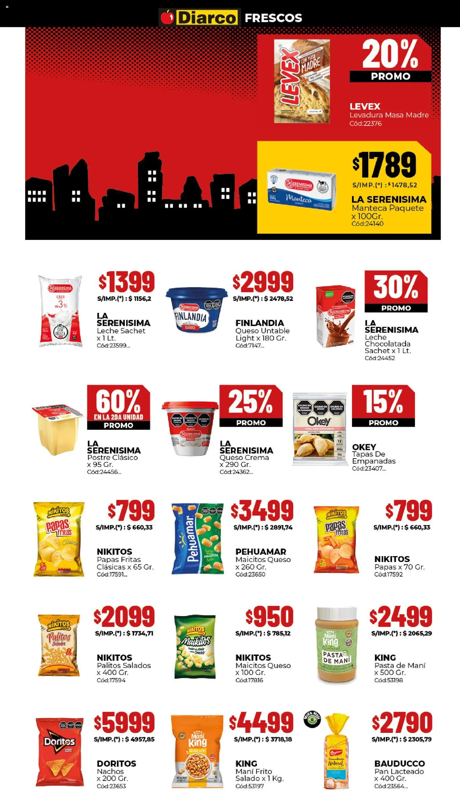 Diarco - Black Friday │ válido desde el 17.11.2025 | Página: 16 | Productos: Mani, Pan, Papas fritas, Crema