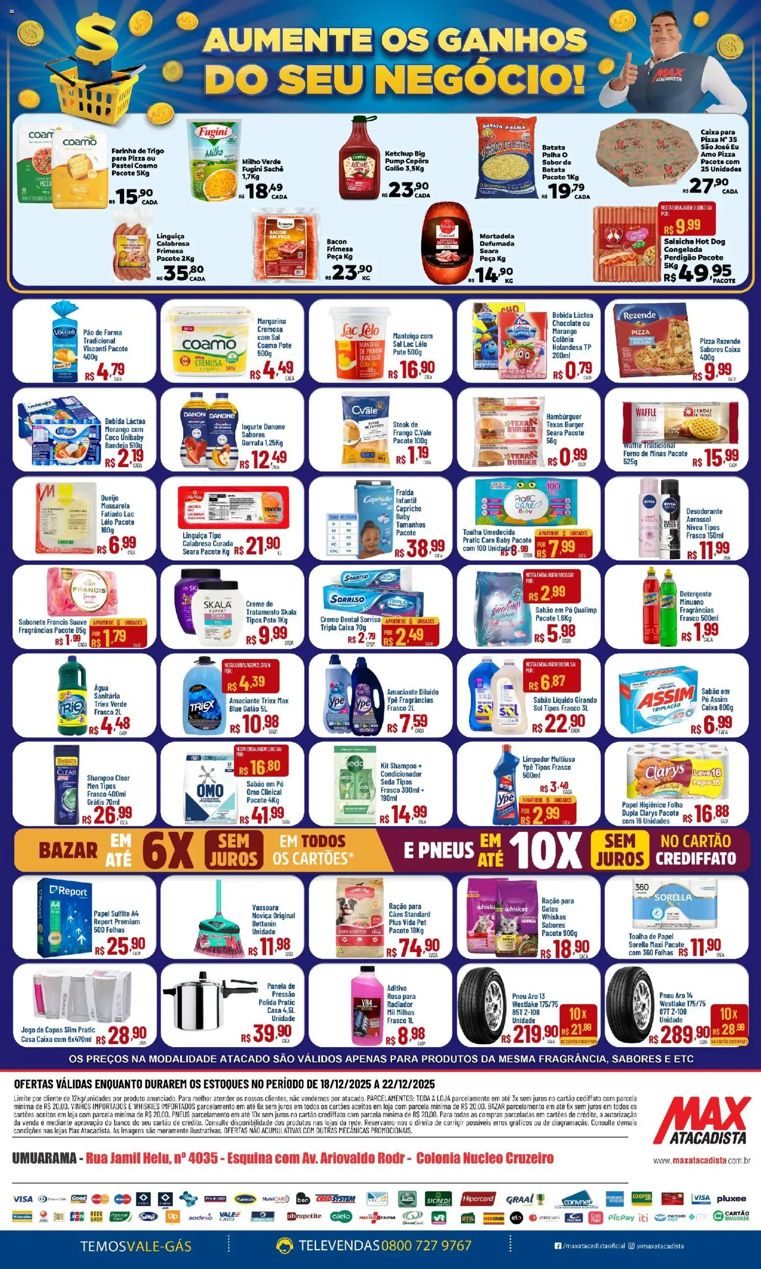 Max Atacadista Folheto - válido de 18.12.2025 | Página: 4 | Produtos: Forno, Linguiça, Queijo, Primer