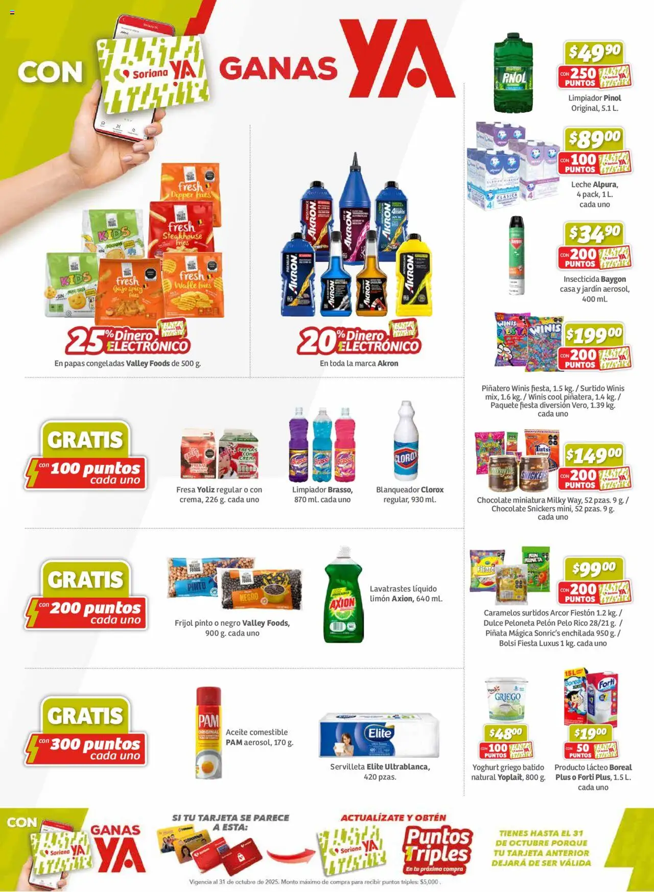 Nuevas ofertas de Soriana válidas en toda la República Mexicana desde el 25.09.2025. ¡Encuentra las mejores ofertas en Soriana - Pesito Valedor Mercado: Edo Mex, Valle De México, Gro, Hgo, Mor, Pue, Qto, Tlax, Ver! | Página: 8 | Productos: Chocolate, Limpiador, Cloro, Insecticida