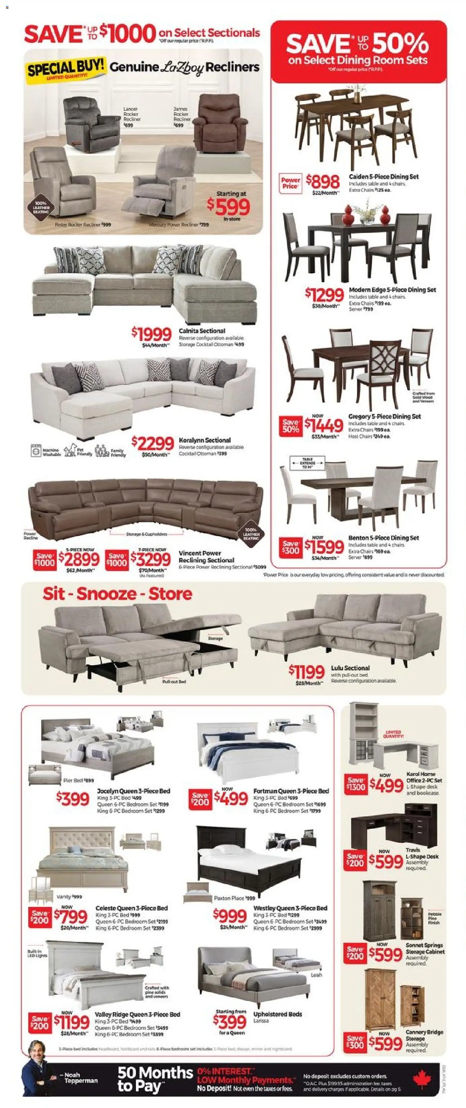 Tepperman's flyer valid from 30.01.2026 | Page: 6 | Products: PC, Bed, Table, Cabinet