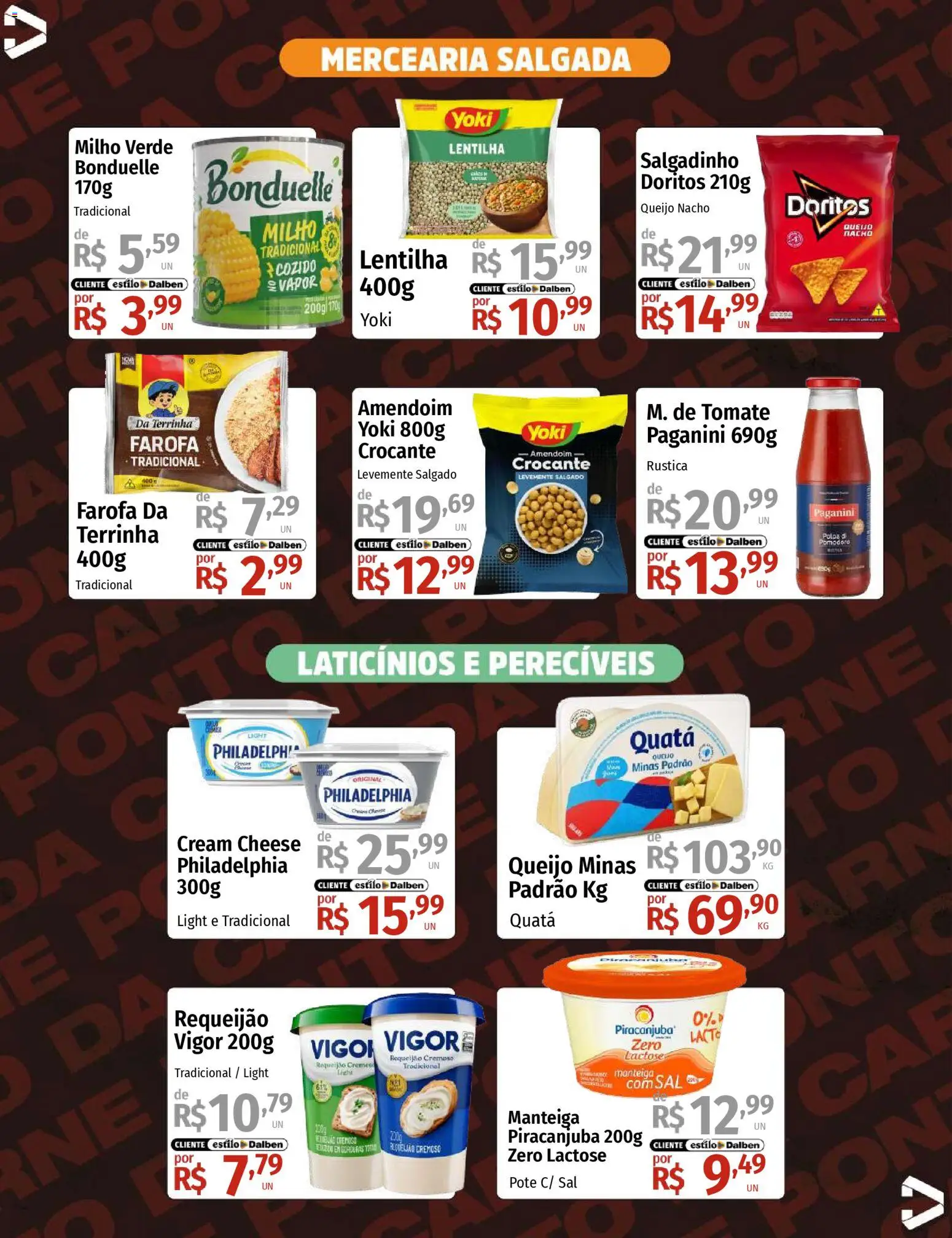 Supermercado Dalben Folheto - válido de 26.11.2025 | Página: 3 | Produtos: Lentilha, Milho verde, Sal, Farofa