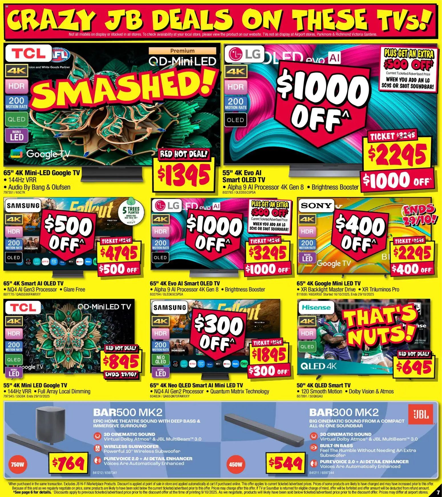 JB Hi-Fi catalogue - valid from 23.10.2025 | Page: 7 | Products: Cart, Nuts, Tv, Audio