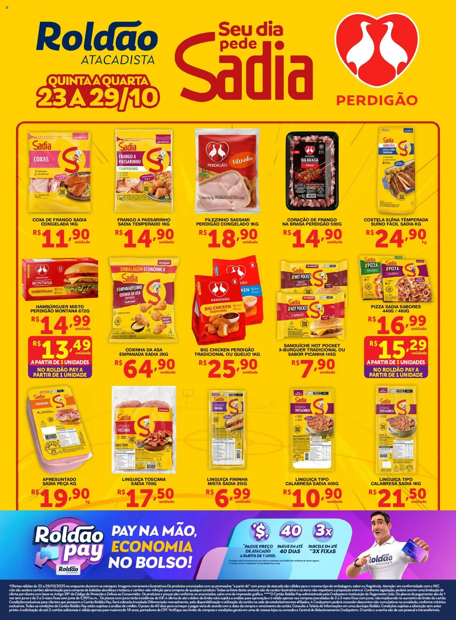 Roldão Folheto - válido de 23.10.2025 | Página: 1 | Produtos: Picanha, Sanduíche, Base, Mussarela