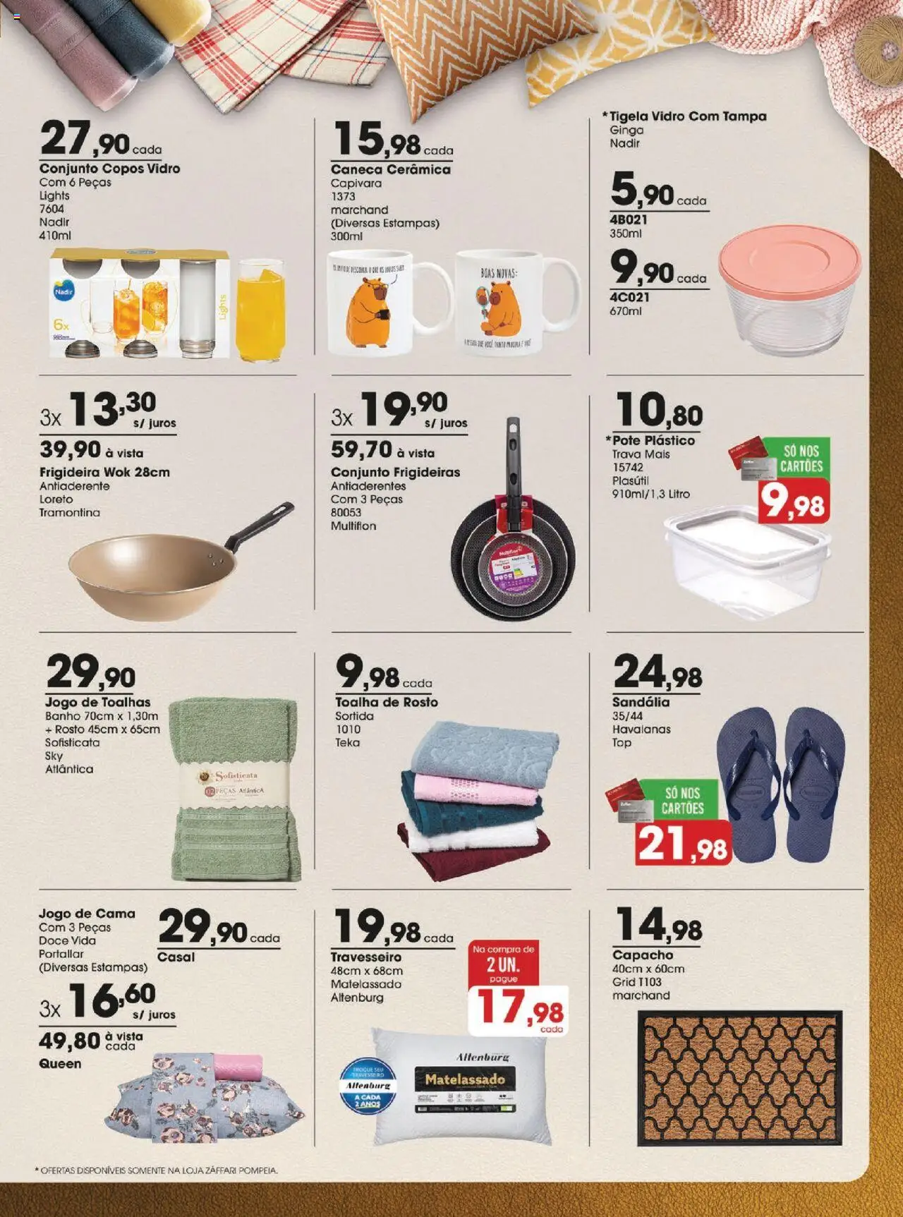 Zaffari Folheto - válido de 21.10.2025 | Página: 15 | Produtos: Frigideira, Cama, Caneca, Copos