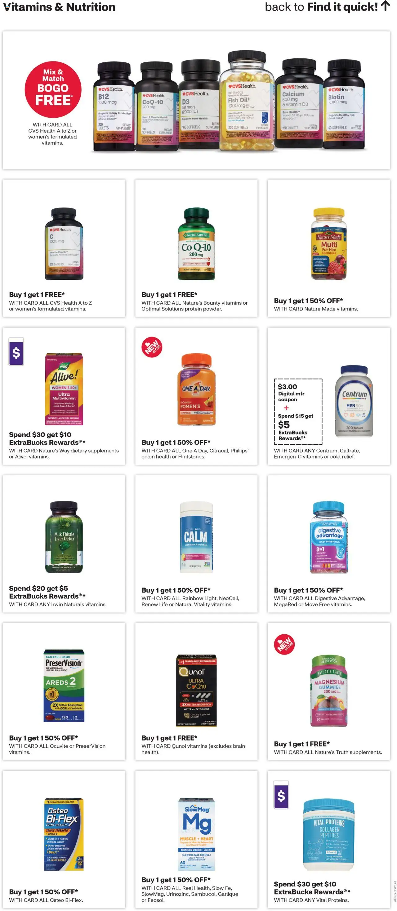 CVS Pharmacy - Weekly Ad - ME - valid from 15.06.2025 | Page: 8 | Products: Magnesium, Fish Oil, Probiotics, Beet