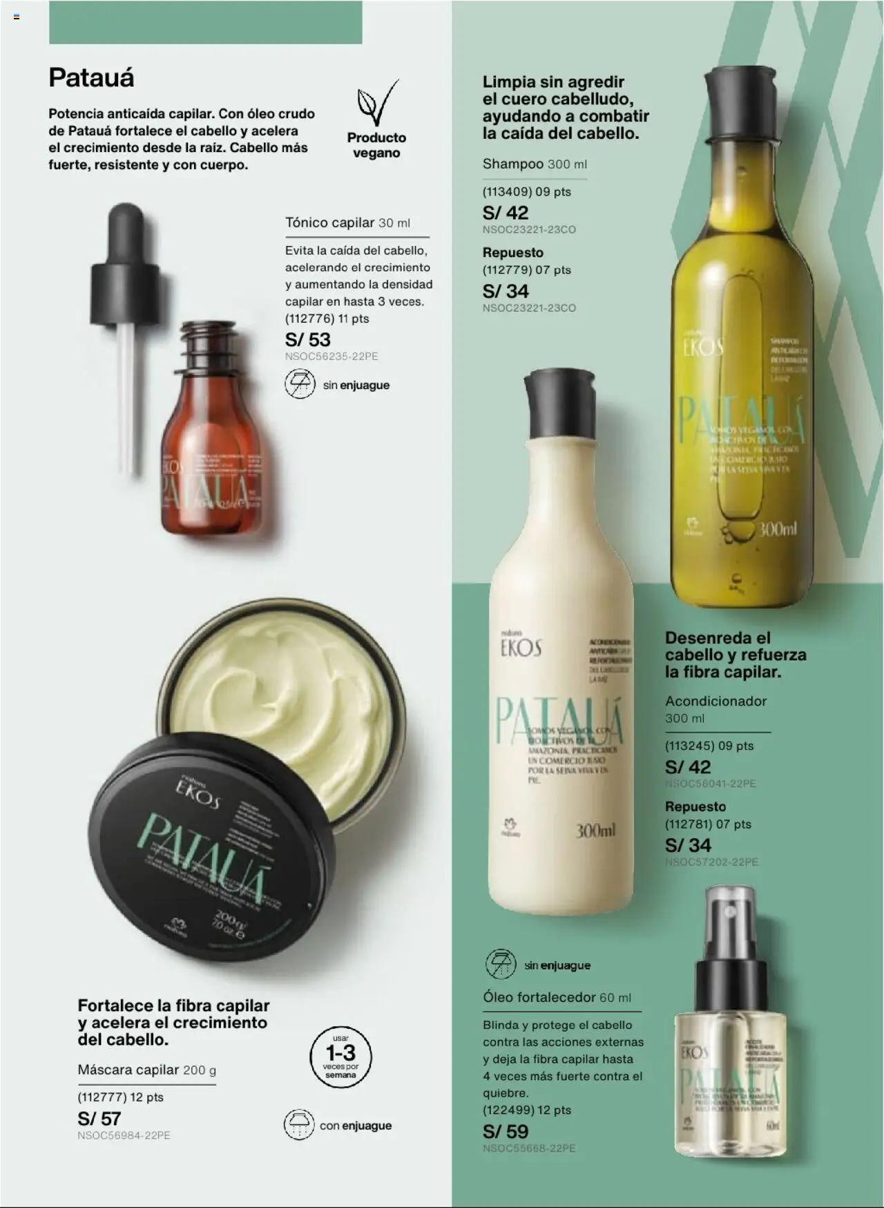 Catálogo Natura válido desde 22.07.2025 | Página: 148 | Productos: Máscara, Shampoo, Acondicionador