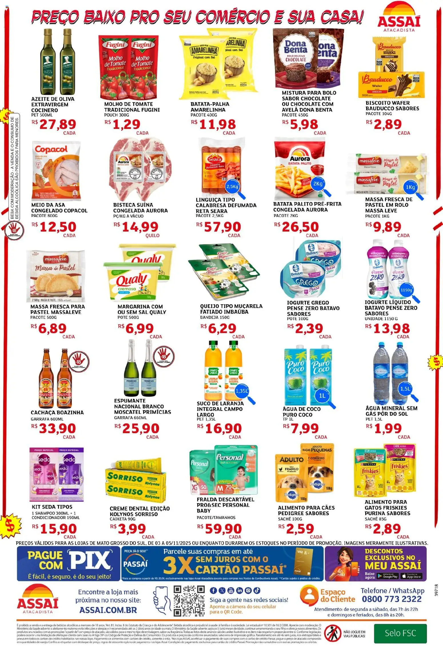 Assaí Atacadista Folheto - válido de 03.11.2025 | Página: 2 | Produtos: Shampoo, Rolo, Baixo, Bandeja