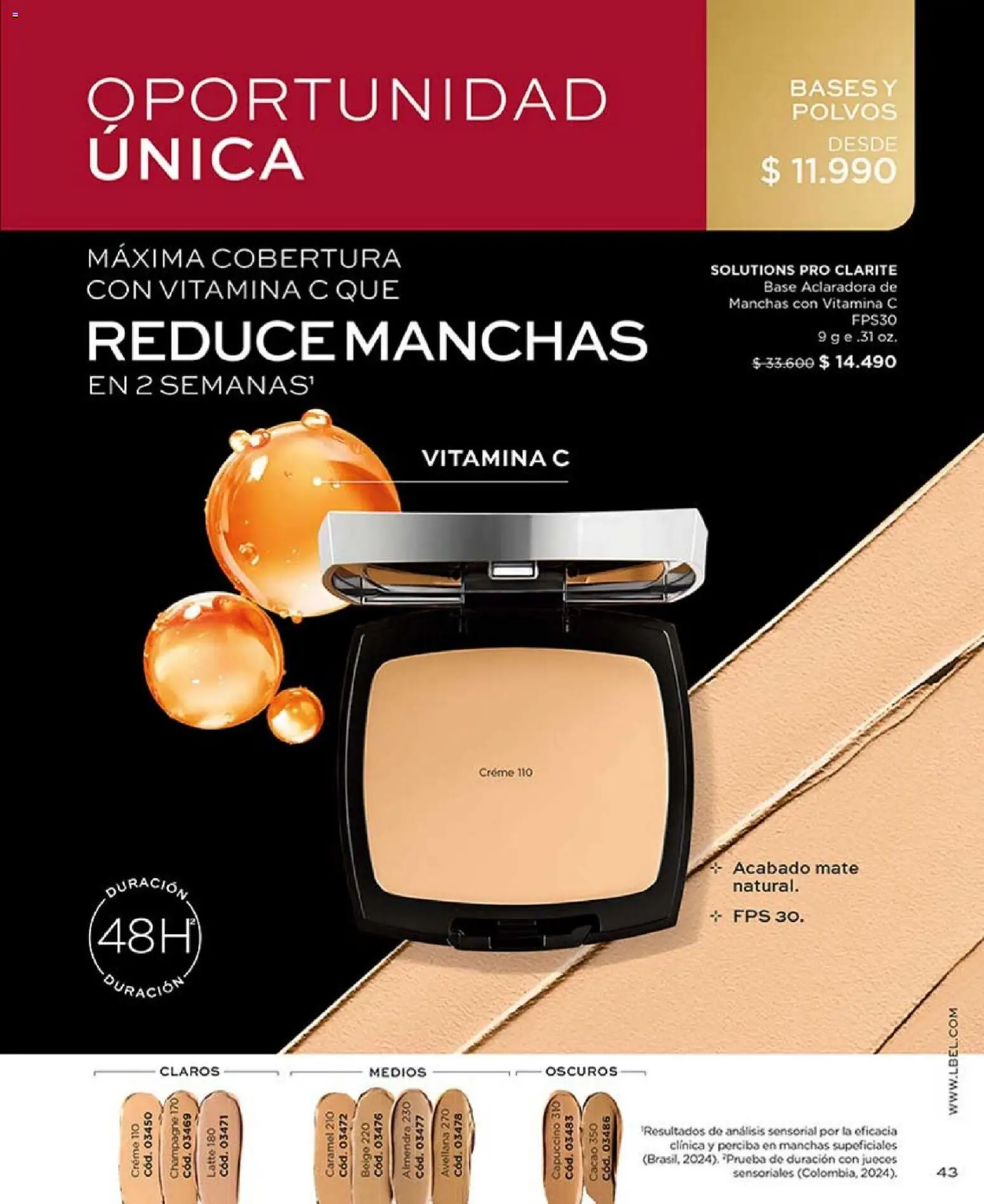 Catálogo L'Bel Campaña 18 │ válido desde el 30.11.2025 | Página: 43 | Productos: Almendra, Cacao, Mate, Base