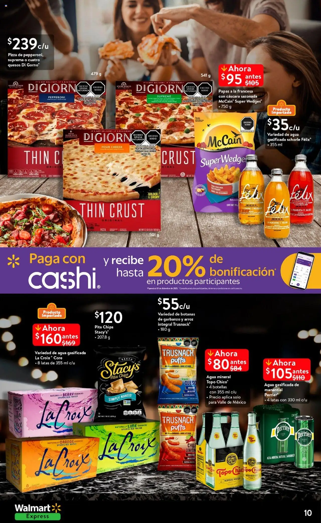 Nuevas ofertas de Walmart Express válidas en toda la República Mexicana desde el 14.10.2025. ¡Encuentra las mejores ofertas en Walmart Express - Folleto! | Página: 10 | Productos: Agua, Limón, Queso, Pizza