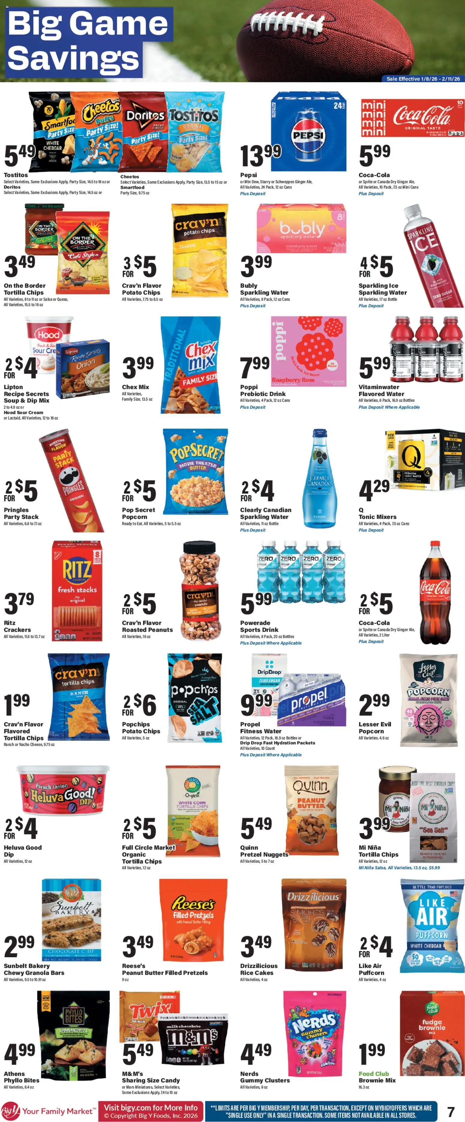 Big Y Weekly Ad - valid from 08.01.2026 | Page: 11 | Products: Bakery, Chips, Chocolate Chip, Raspberry