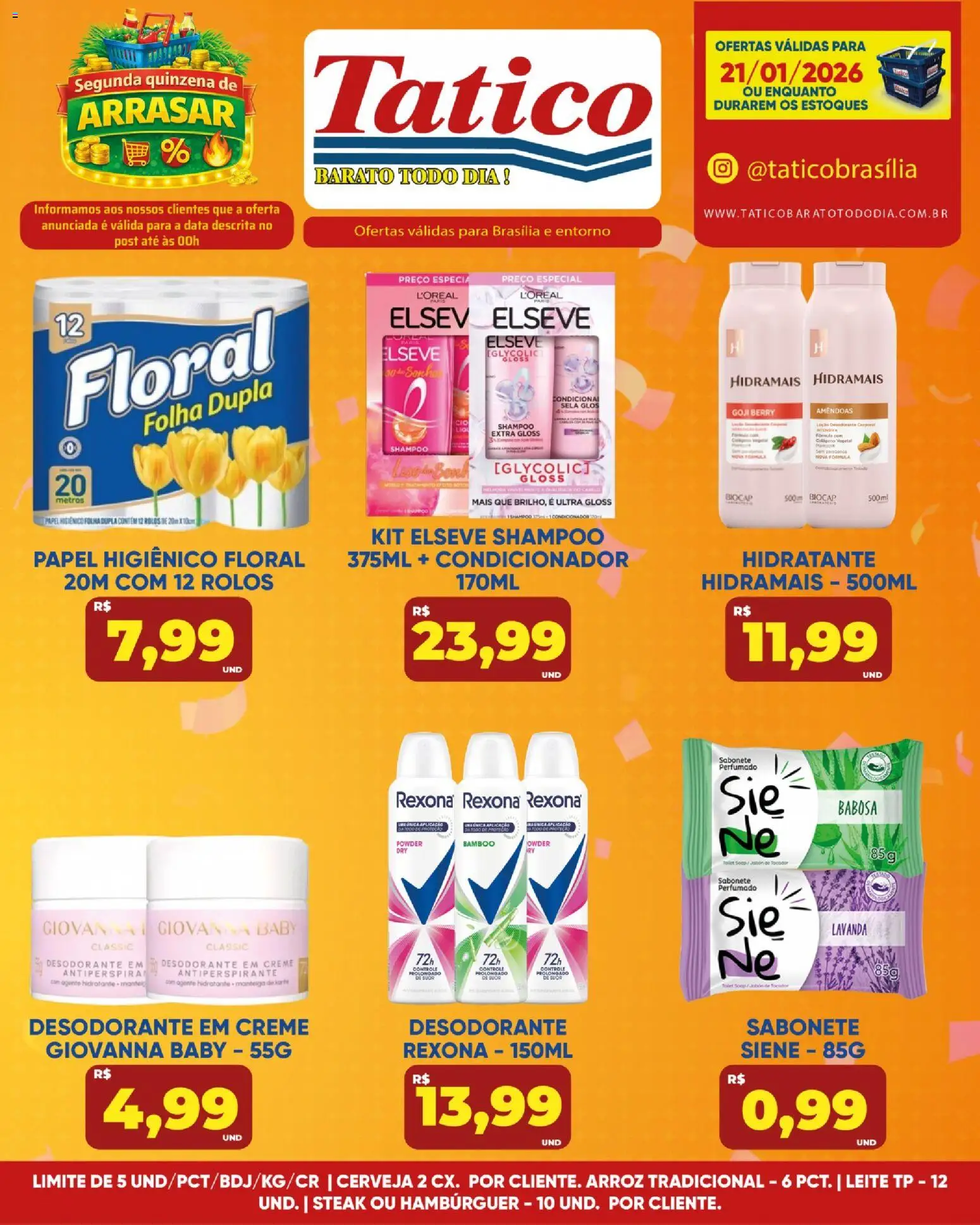 Tatico Folheto - válido de 21.01.2026 | Página: 10 | Produtos: Shampoo, Leite, Cerveja, Sabonete