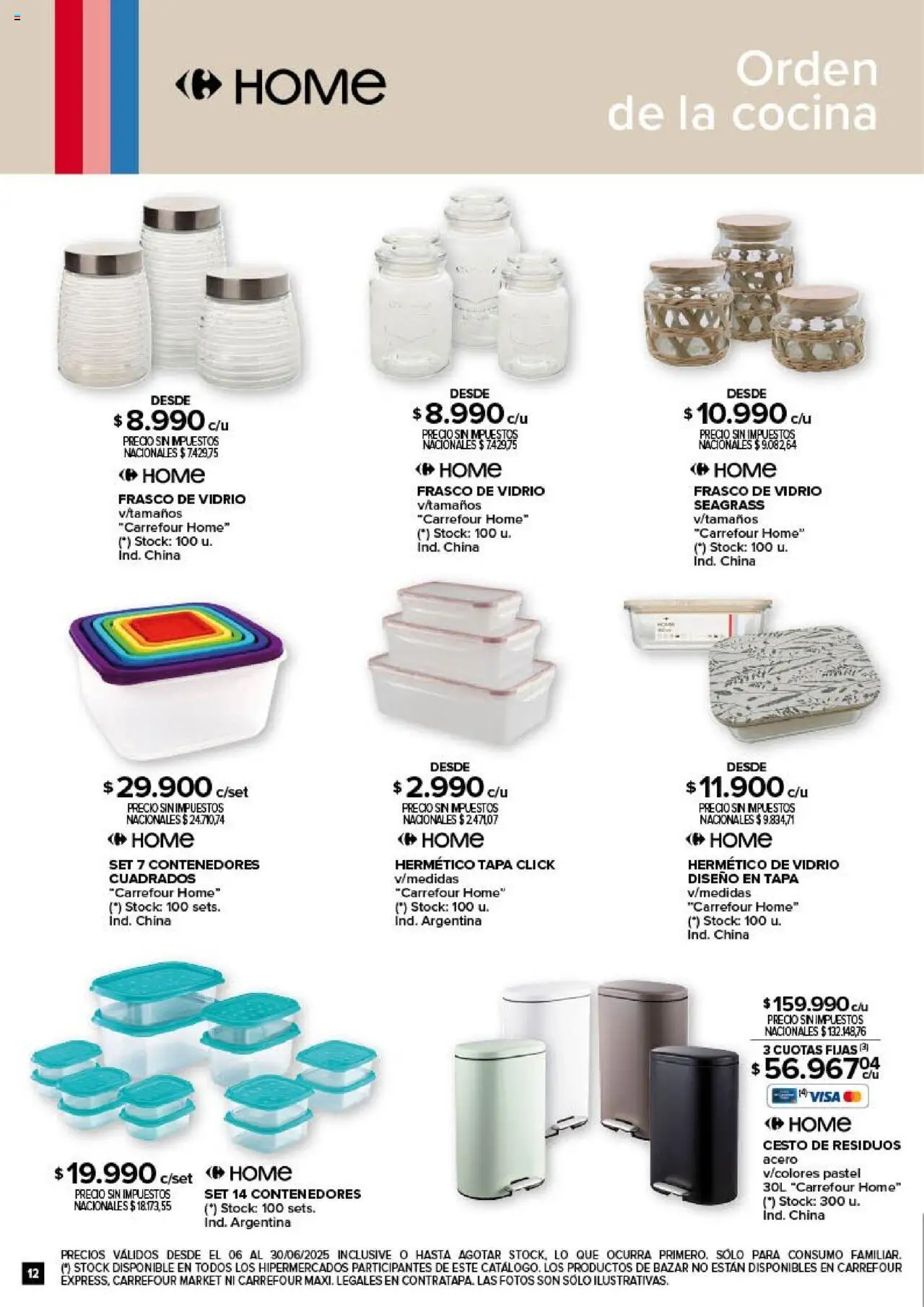Carrefour - Deco Hogar │ válido desde el 06.06.2025 | Página: 12 | Productos: Cocina, Frasco