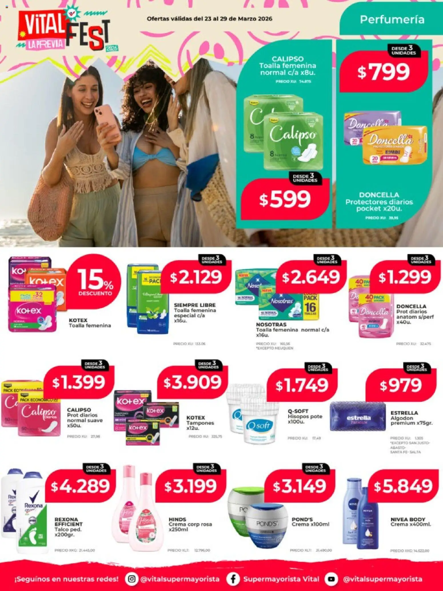Vital - Ofertas - Posadas │ válido desde el 23.03.2026 | Página: 5 | Productos: Tampones, Toalla, Body, Crema