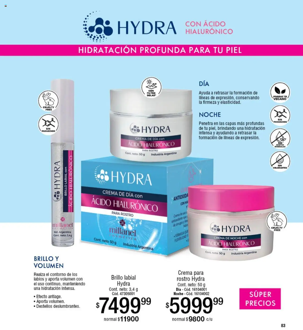 Millanel catálogo │ válido desde el 23.06.2025 | Página: 83 | Productos: Contorno, Brillo, Crema