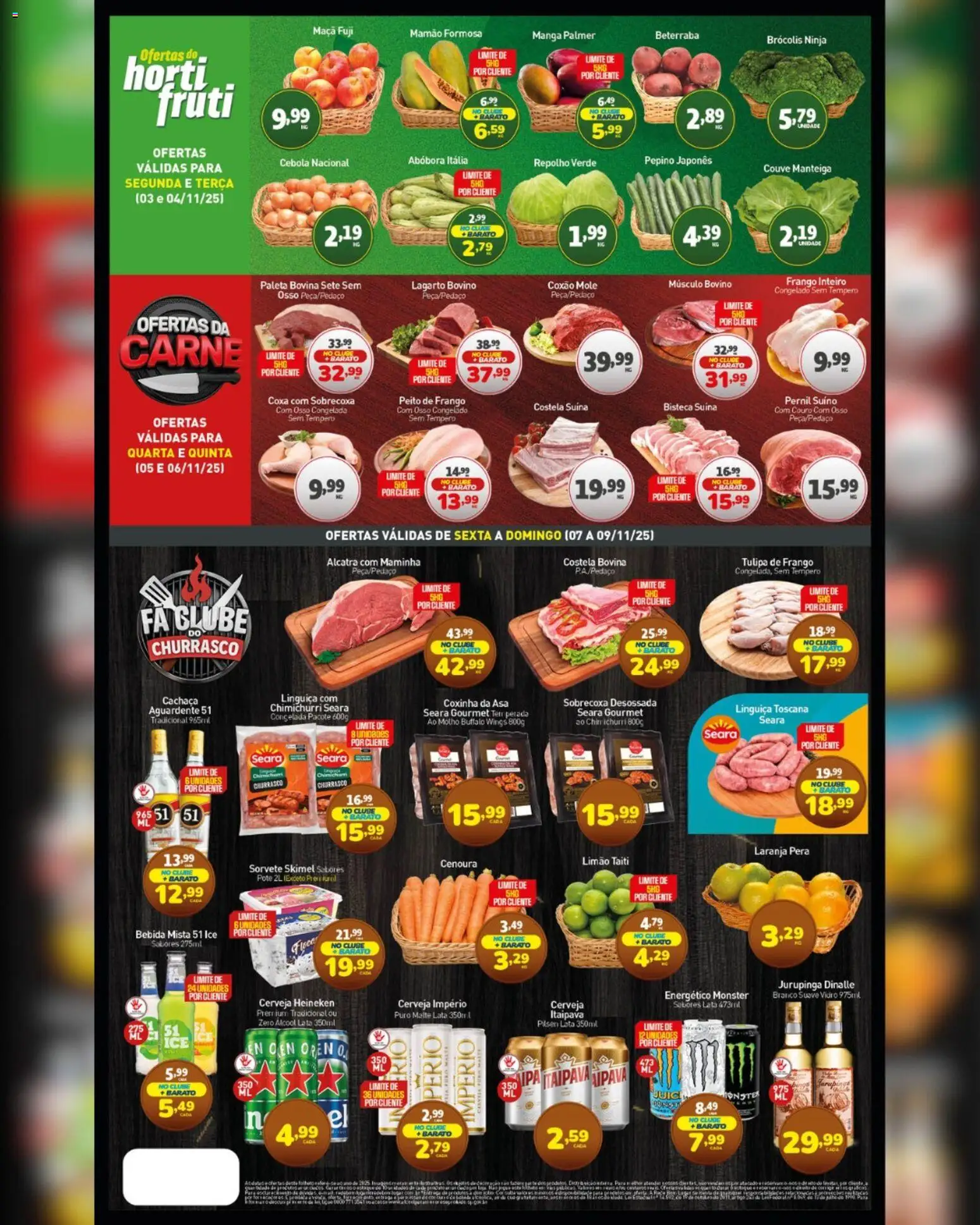 Rede Bom Lugar Folheto - válido de 03.11.2025 | Página: 4 | Produtos: Pera, Beterraba, Heineken, Sorvete