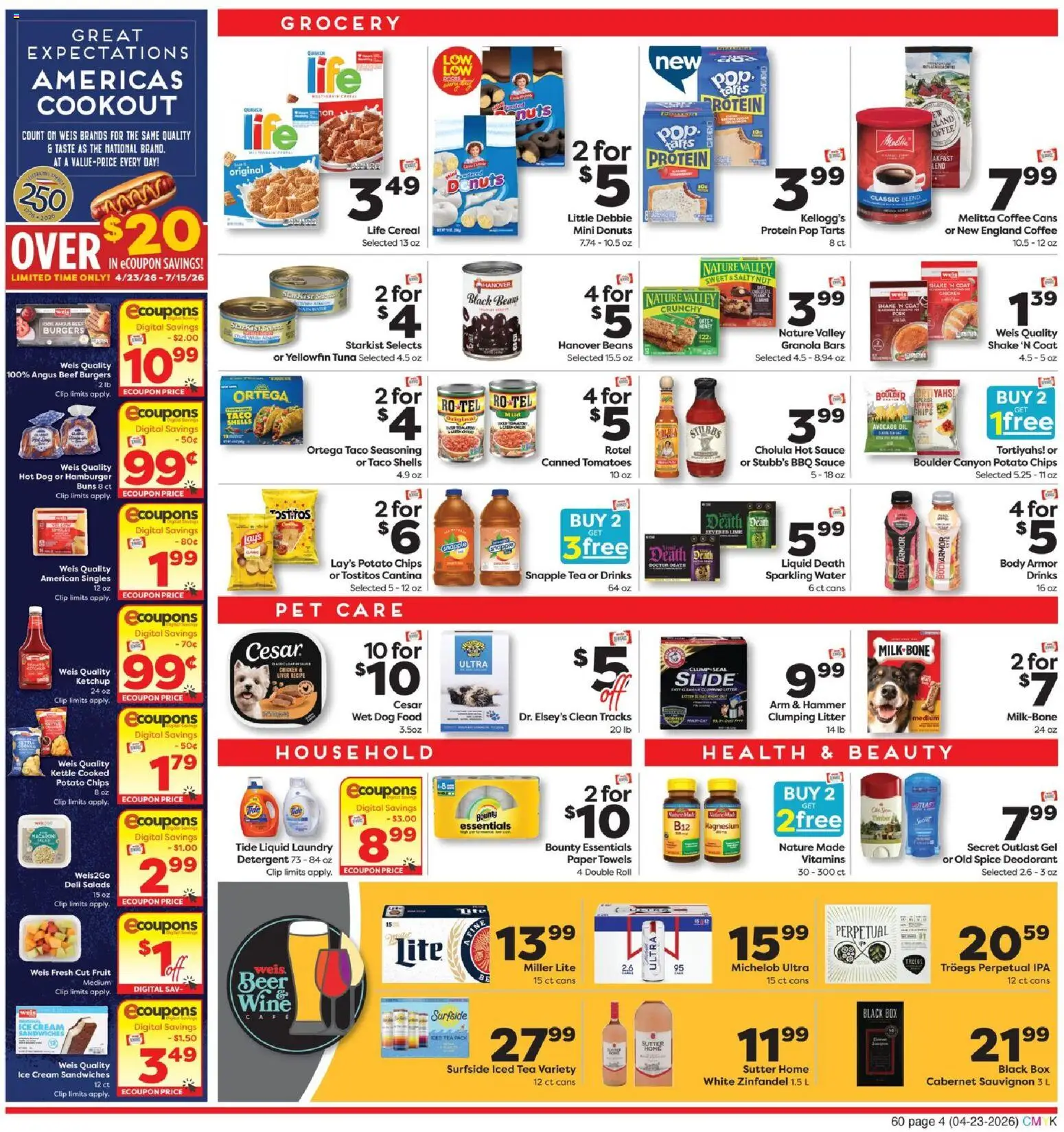 Weis Weekly Circular - PA - valid from 23.04.2026 | Page: 7 | Products: Dog Food, Tea, Detergent, Ice cream
