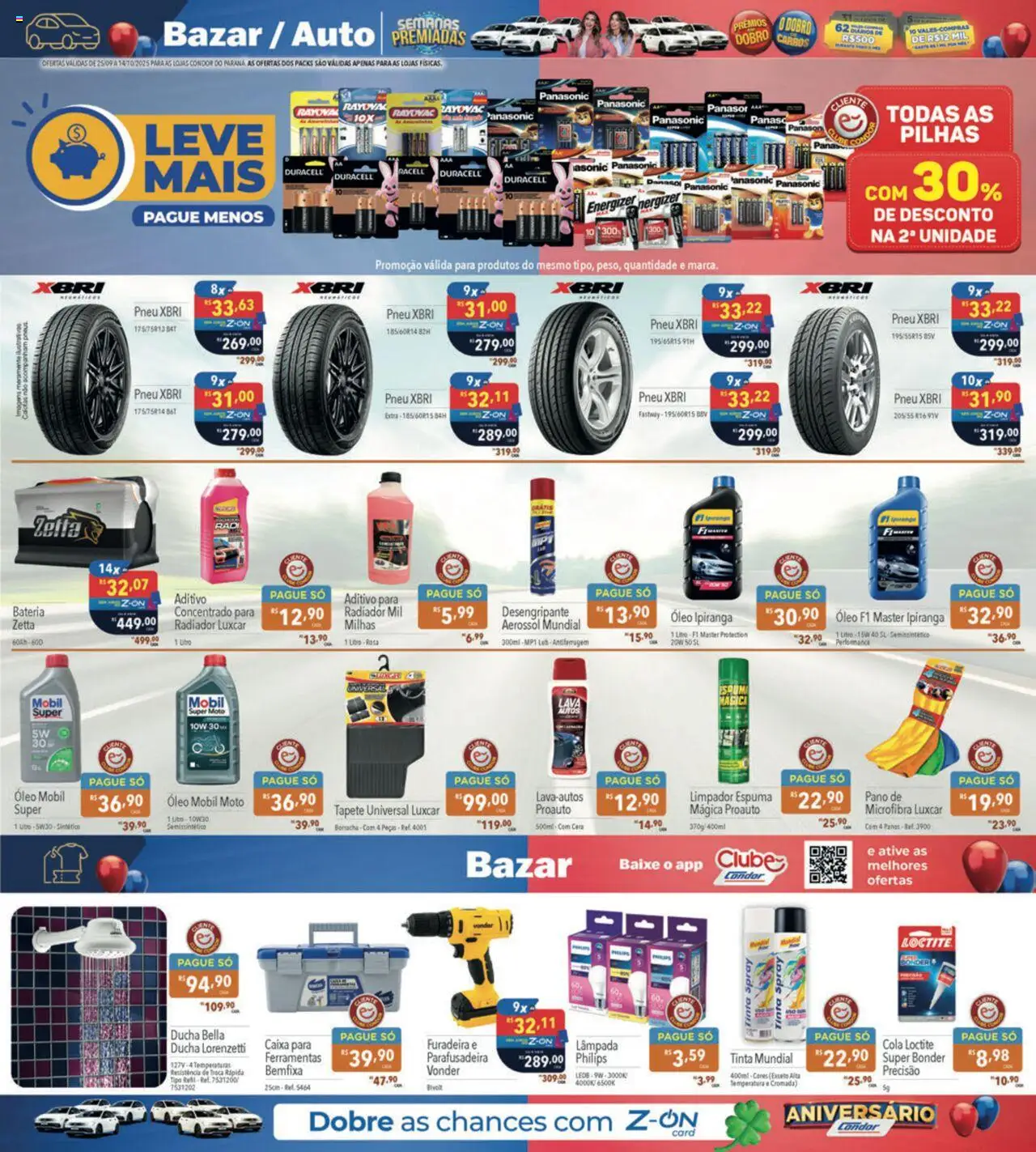 Supermercados Condor Folheto - válido de 25.09.2025 | Página: 31 | Produtos: Pneu, Caixa, Tapete, Pneus