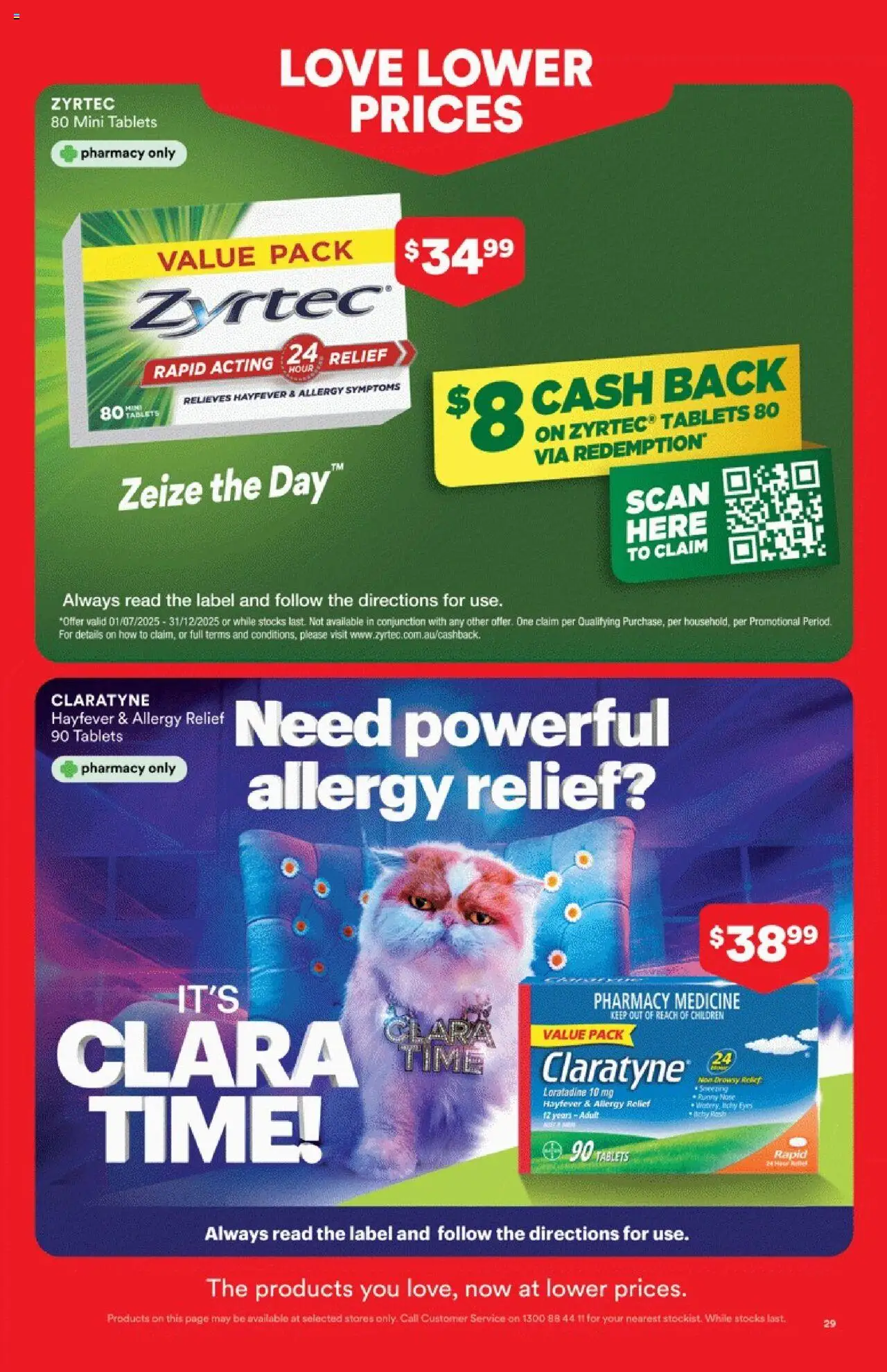 Priceline Pharmacy catalogue - valid from 14.08.2025 | Page: 29 | Products: Runny nose, Tablets, Allergy