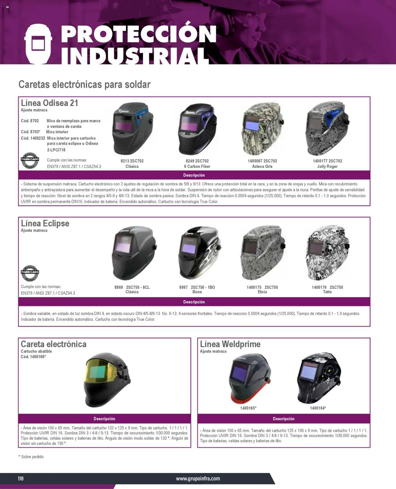 Nuevas ofertas de Infra válidas en toda la República Mexicana desde el 07.01.2025. ¡Encuentra las mejores ofertas en Infra catálogo Protección industrial! | Página: 6 | Productos: Sombra, Sobre